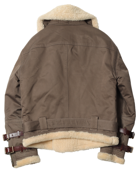 Canvas Shearling Bondage Jacket