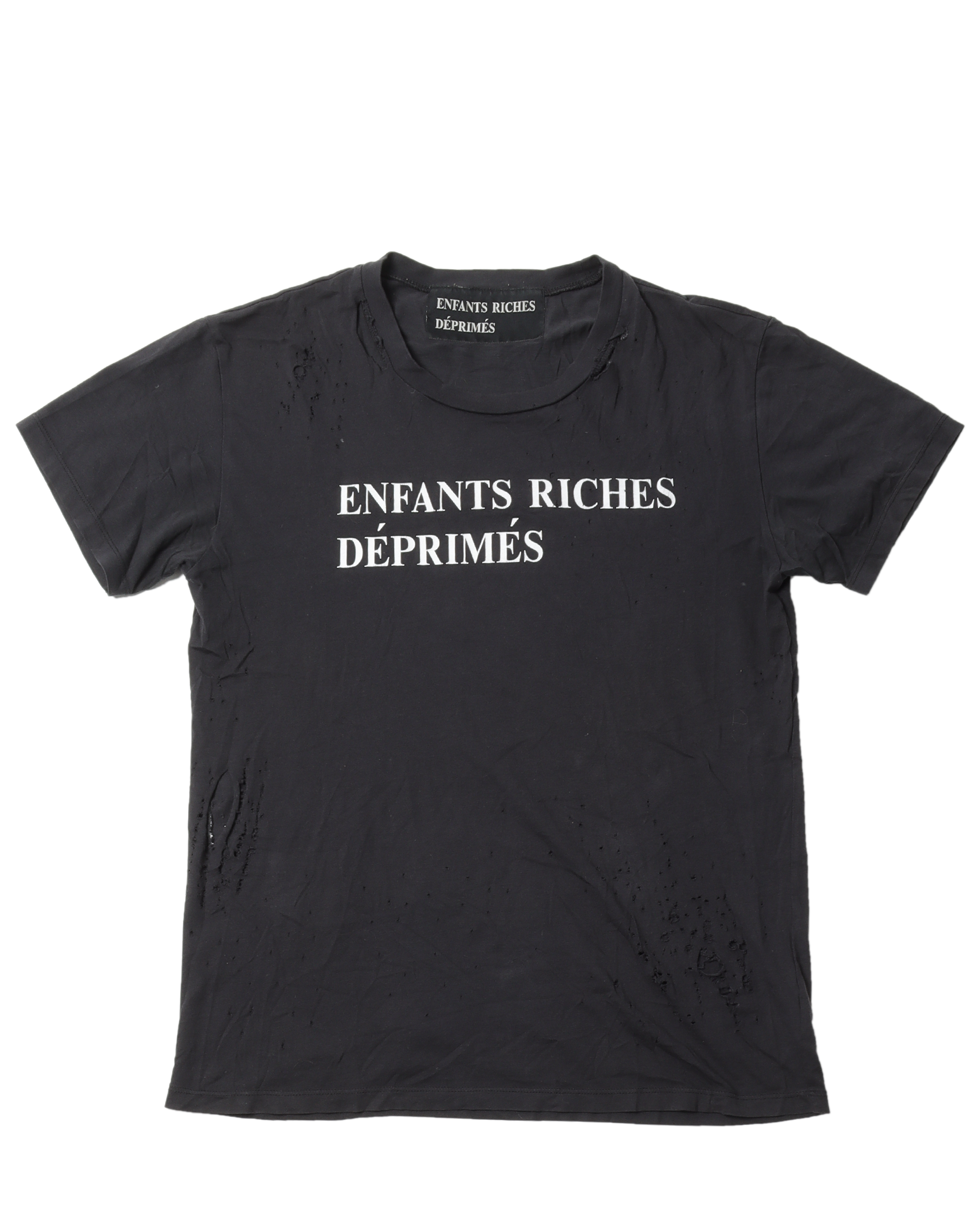 Enfants Riches Déprimés Black Distressed T-Shirt
