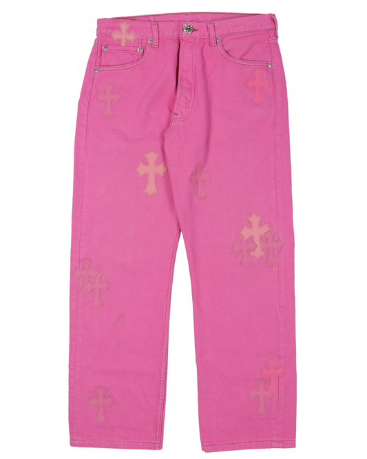 Levi's Cross Patch Denim Sex Records Neon Pink