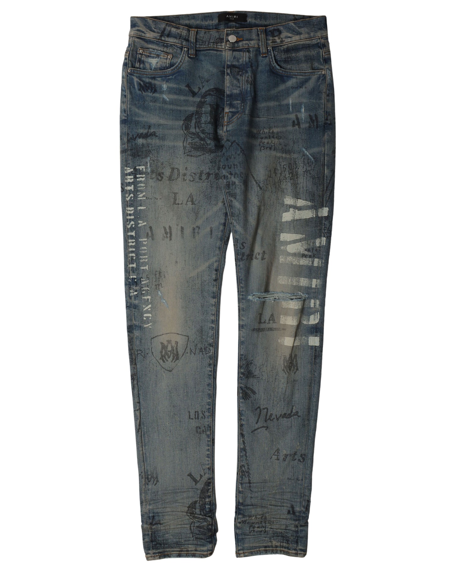 Sand Fade Stencil Jeans