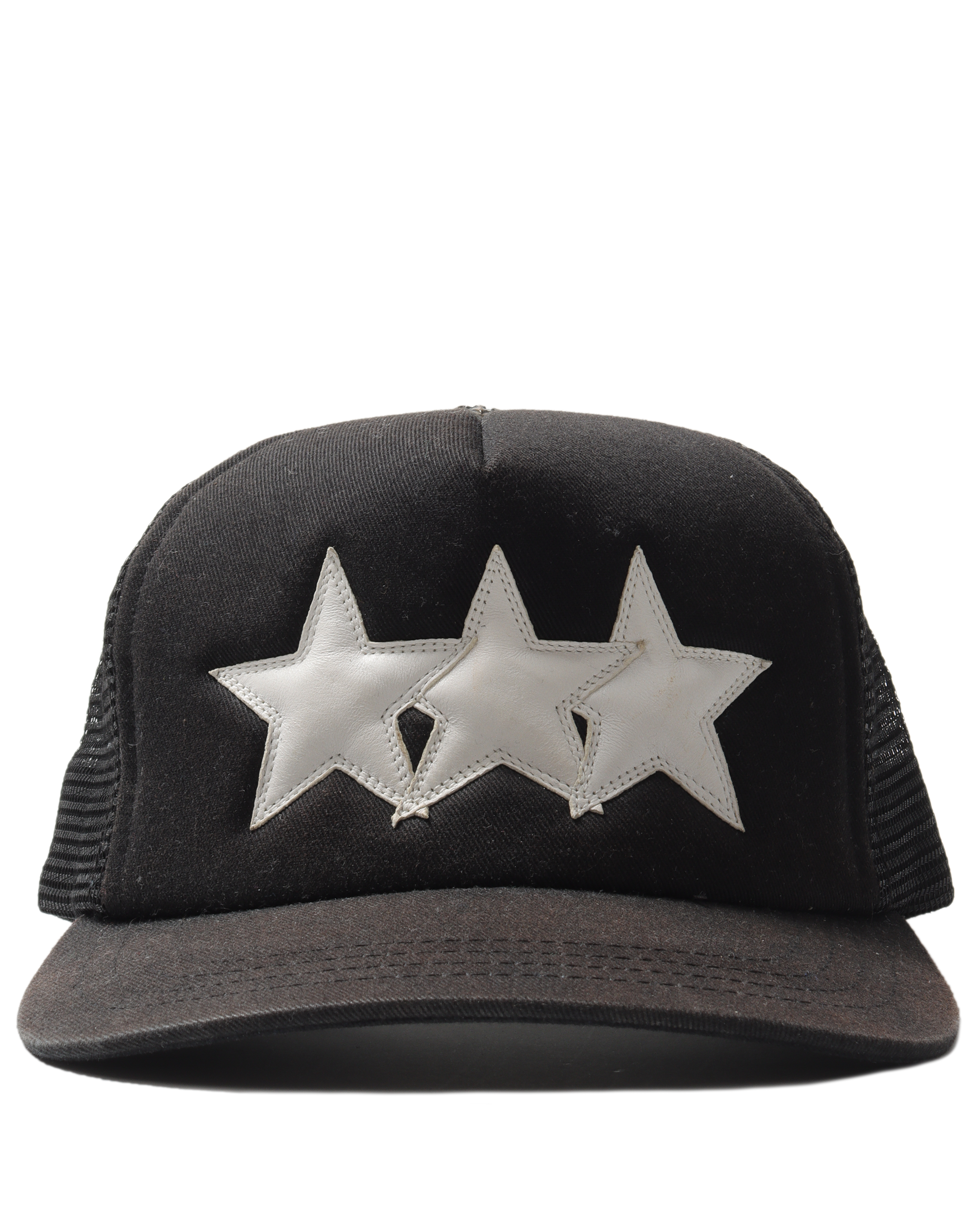 帽子 Chrome Hearts 3star Leather Patch Chrome Hearts Leather Star Patch Trucker Hat – Justin Reed