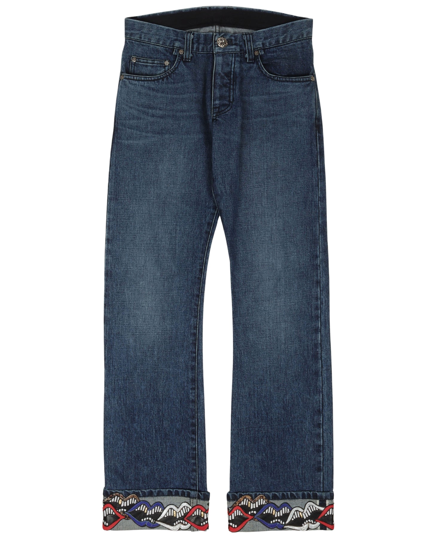 Matty Boy Leather Chomper Patch Jeans