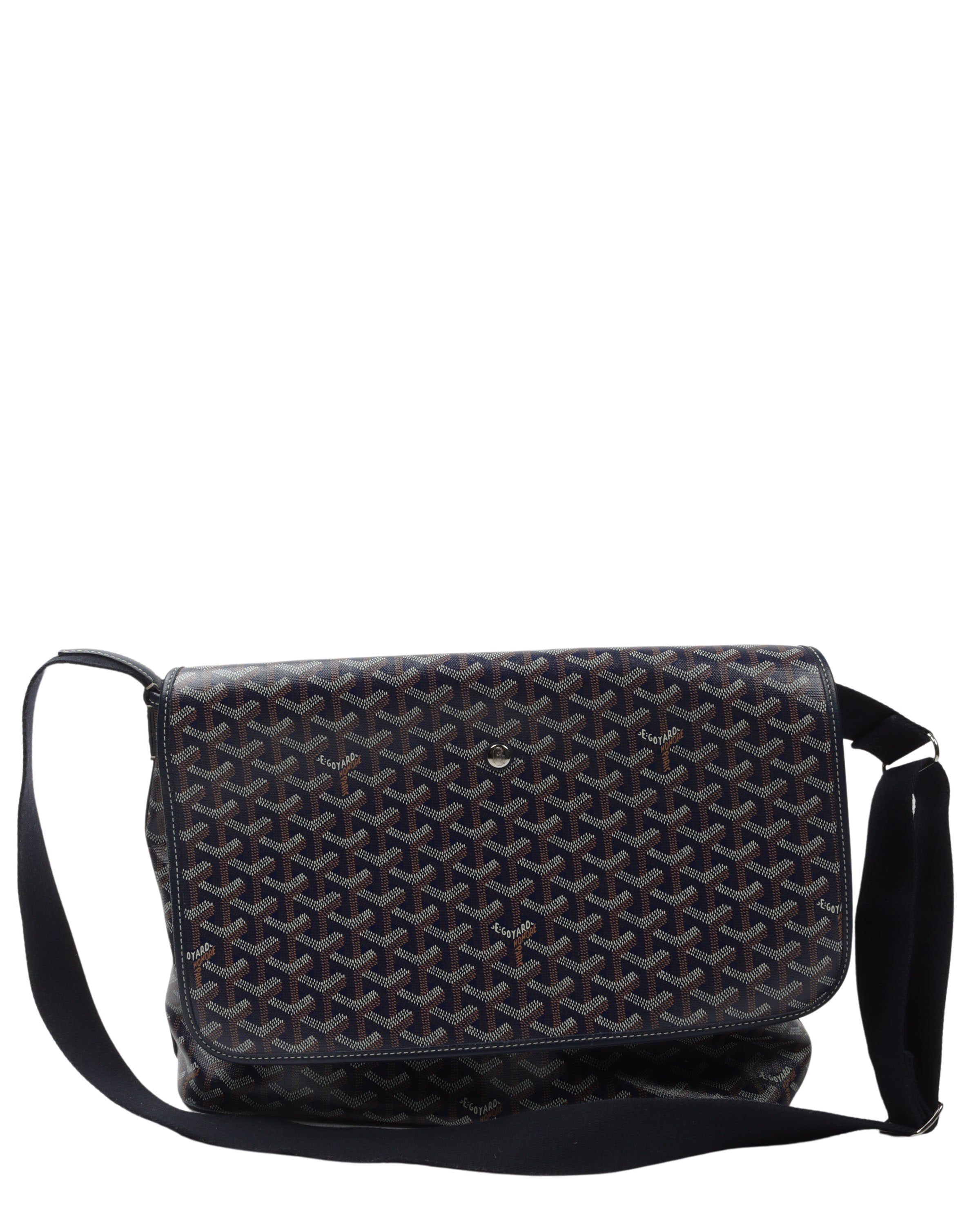 Goyard Urbain Messenger Navy in Canvas with Silver-tone - US