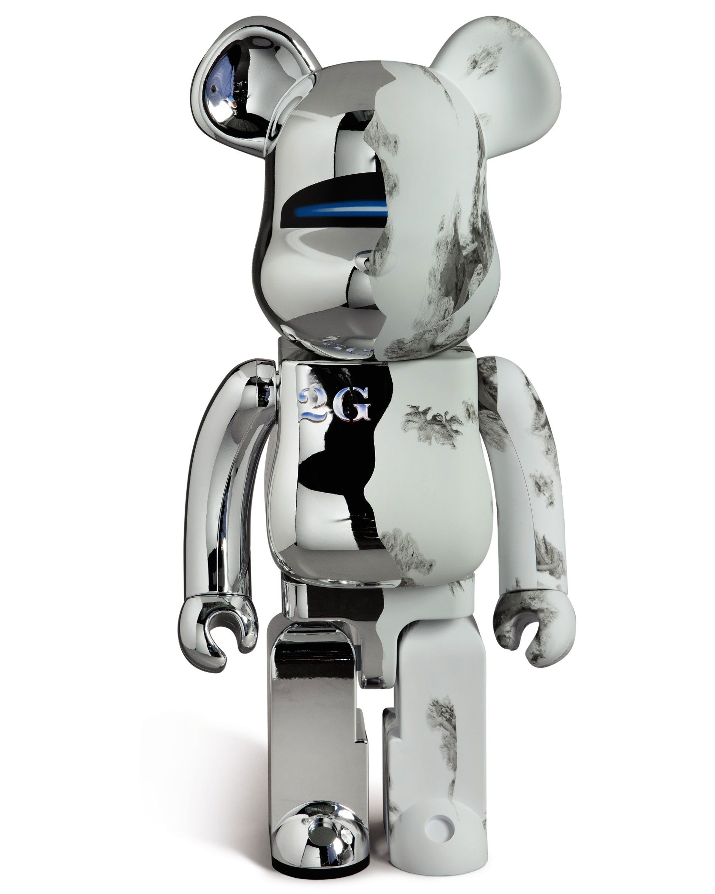 Bearbrick Sorayama X Daniel Arsham 100% & 400% Set Silver