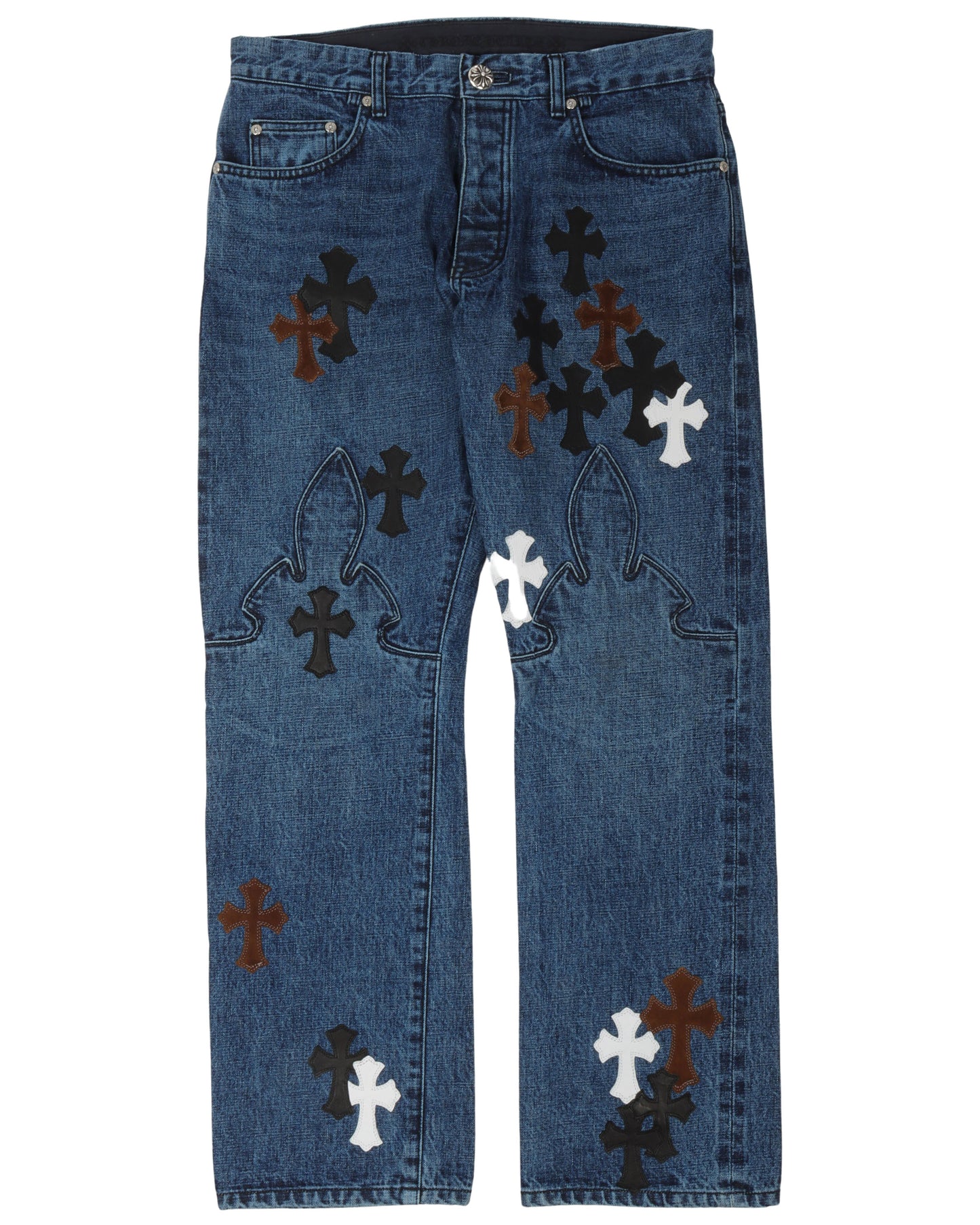 Fleur Knee Denim w/ 33 Cross Patches