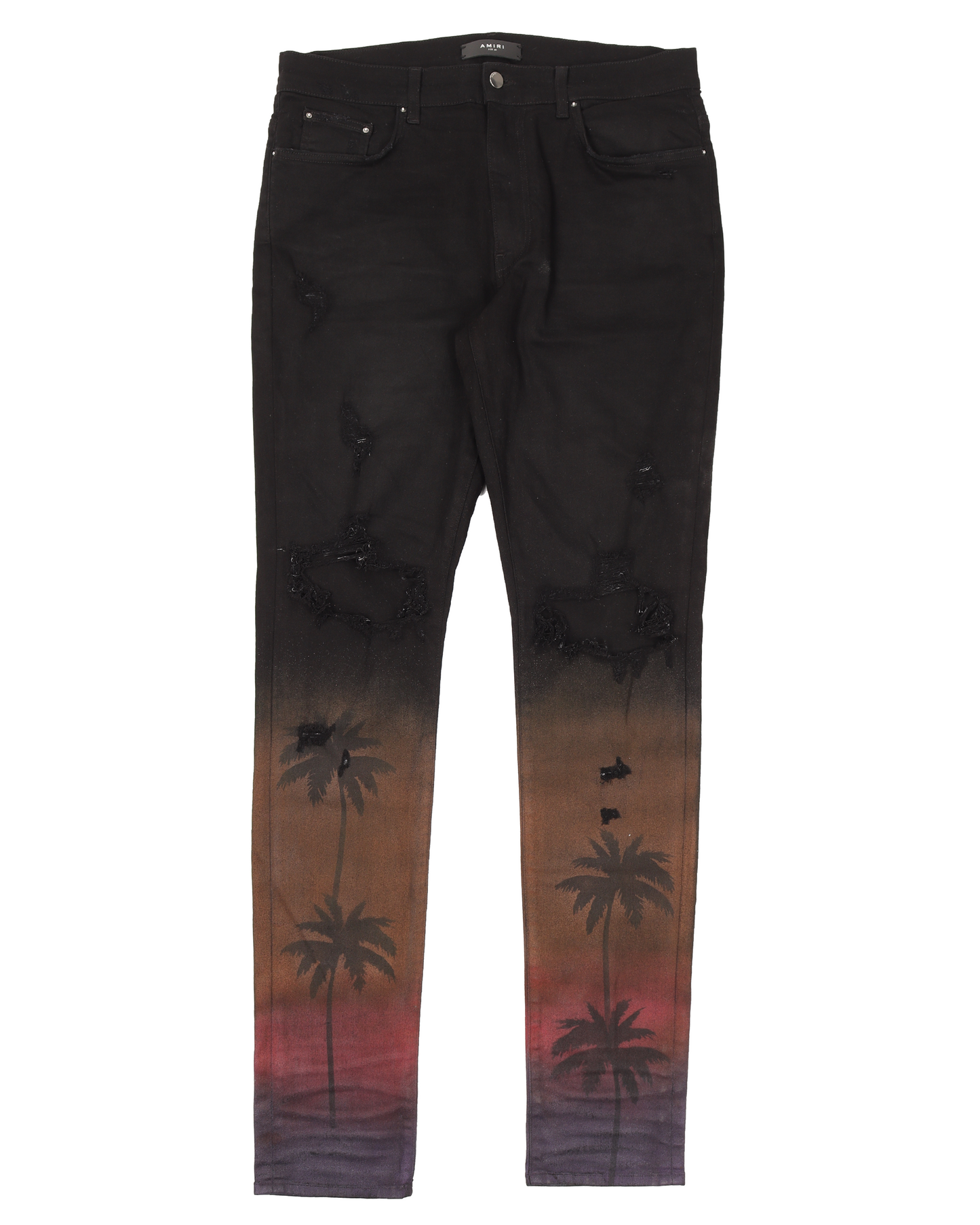 Palm Tree Distressed Jean
