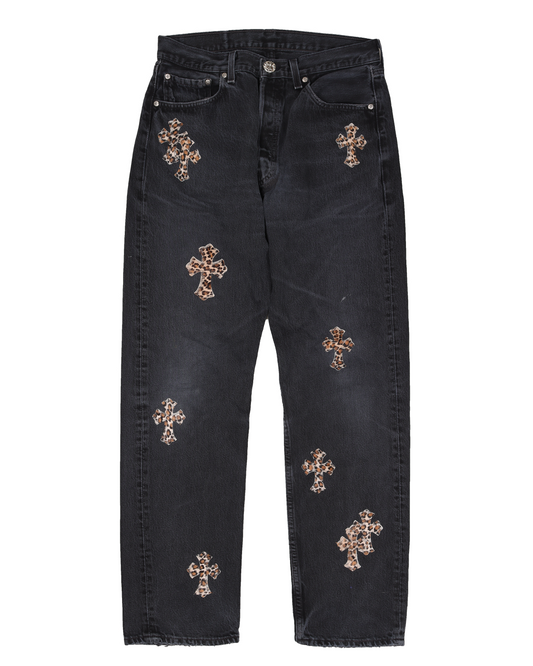 Drake Levi's Leopard Cross Patch Denim (Miami Exclusive)