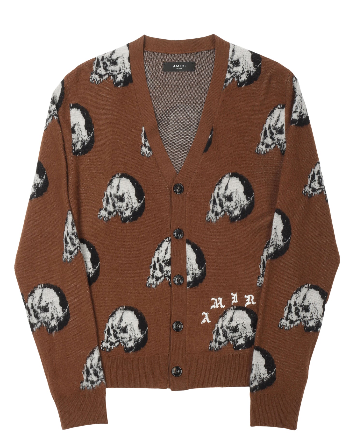 Wes Lang Skulls Wool Cardigan