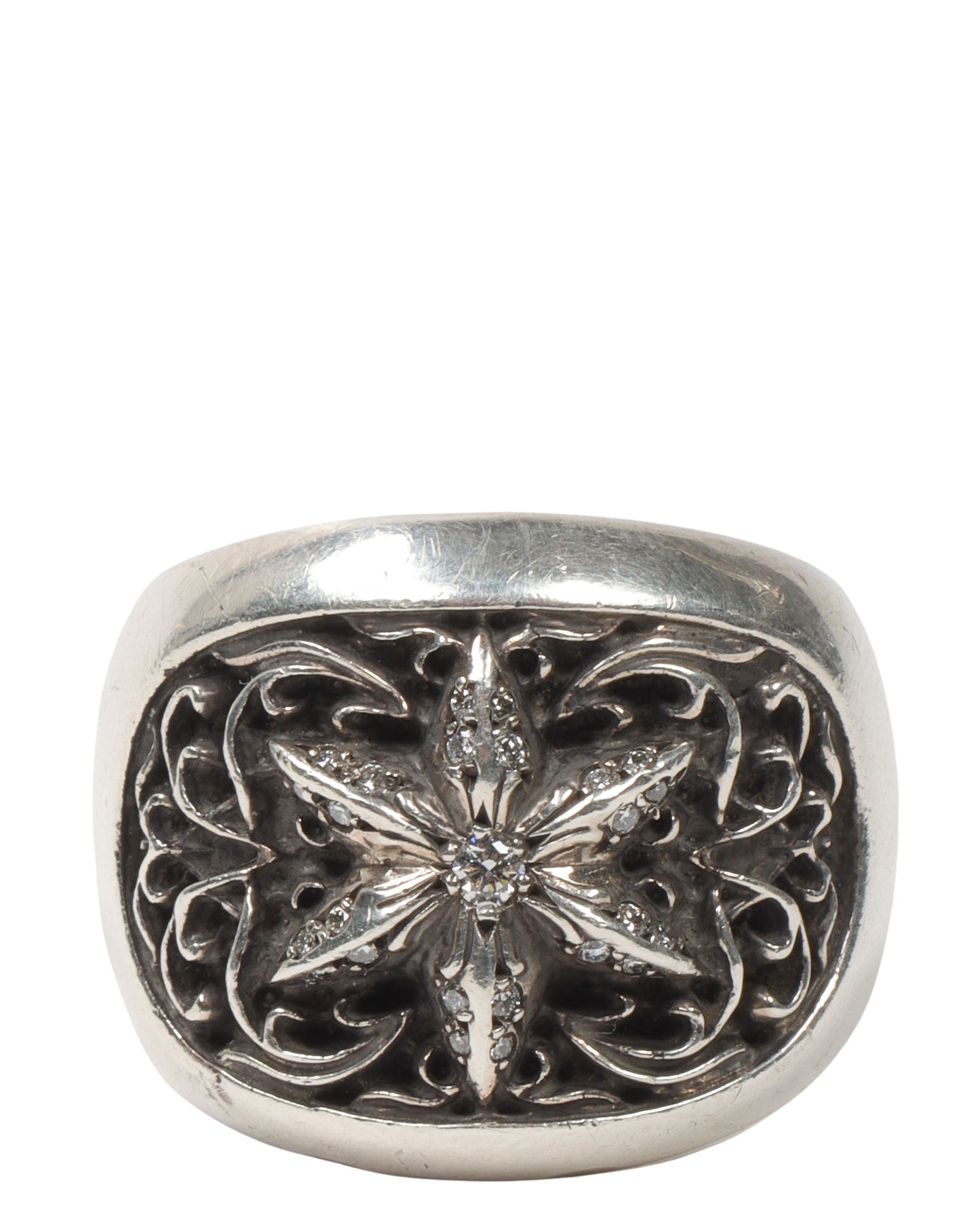 Diamond Embellished Star Band Ring