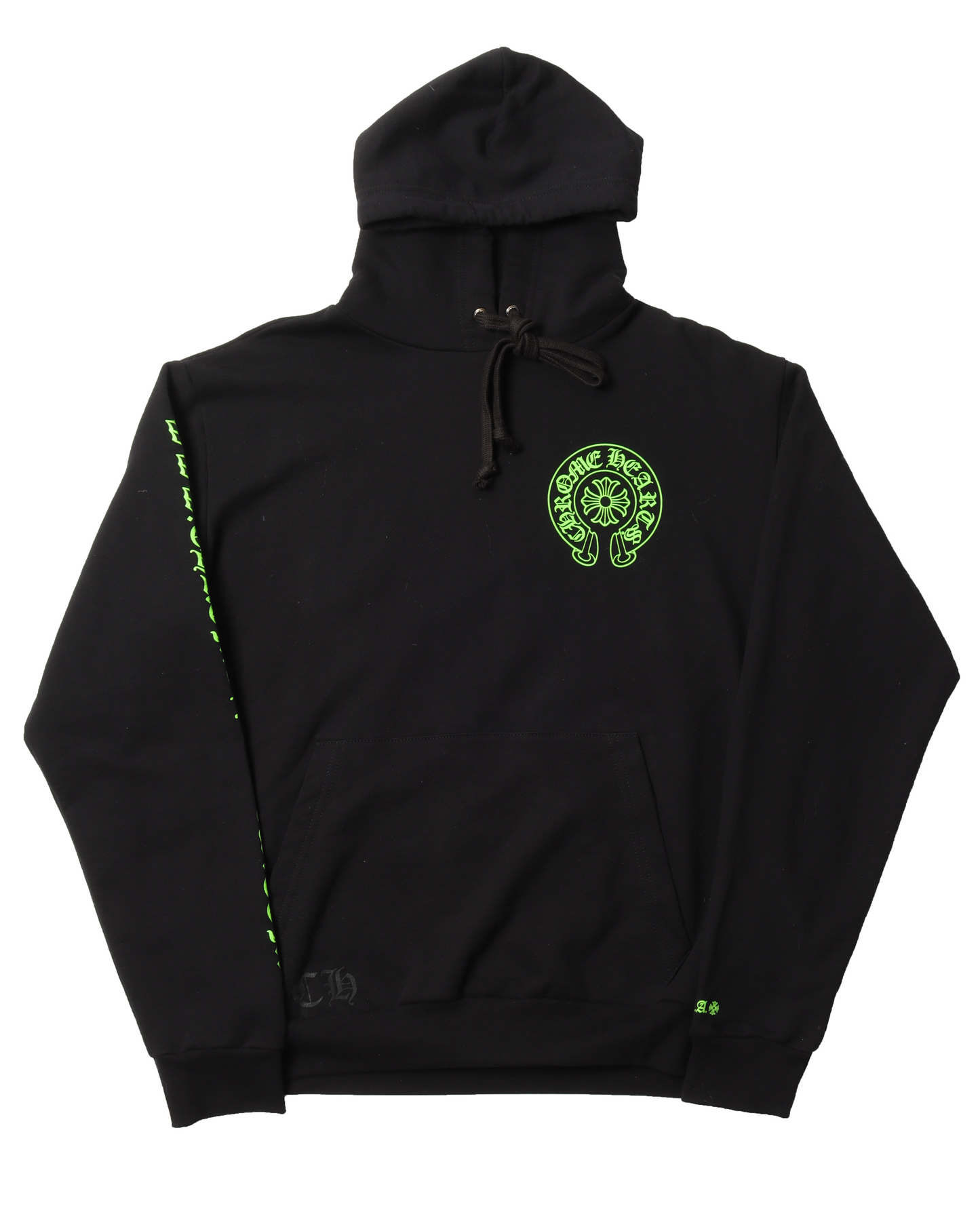 Green Leather Cross Hoodies