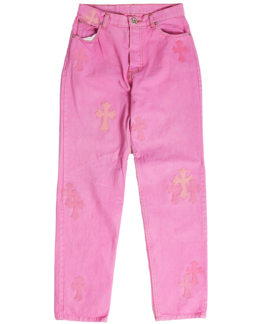 Levi's Cross Patch Denim Sex Records Neon Pink