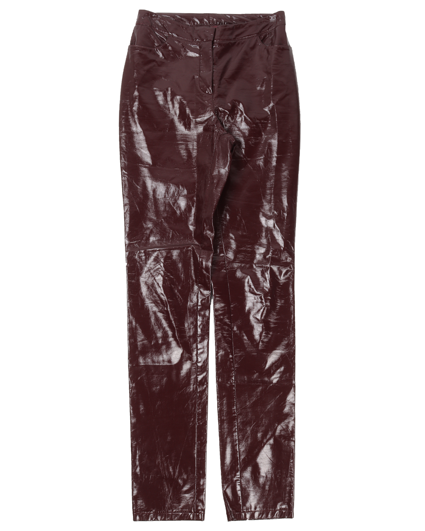Maroon Leather Pants