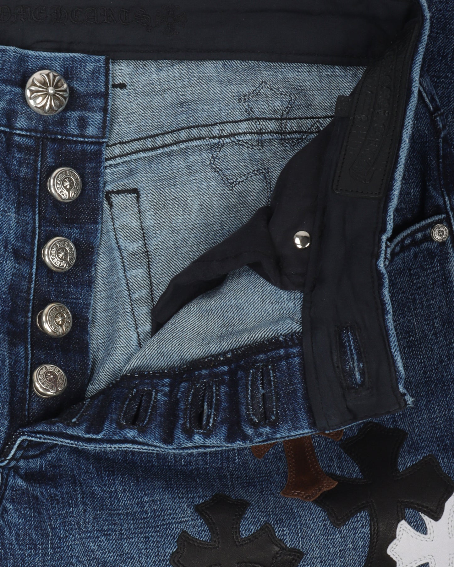 Denim w/ 35 Cross Patches