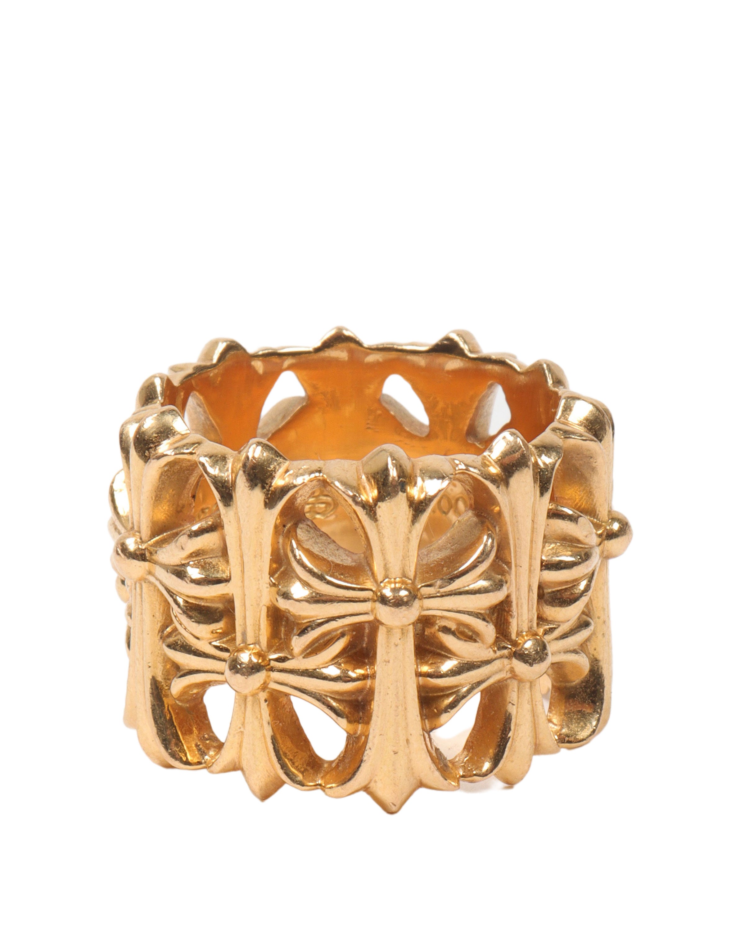Chrome Hearts Gold Cemetery Ring