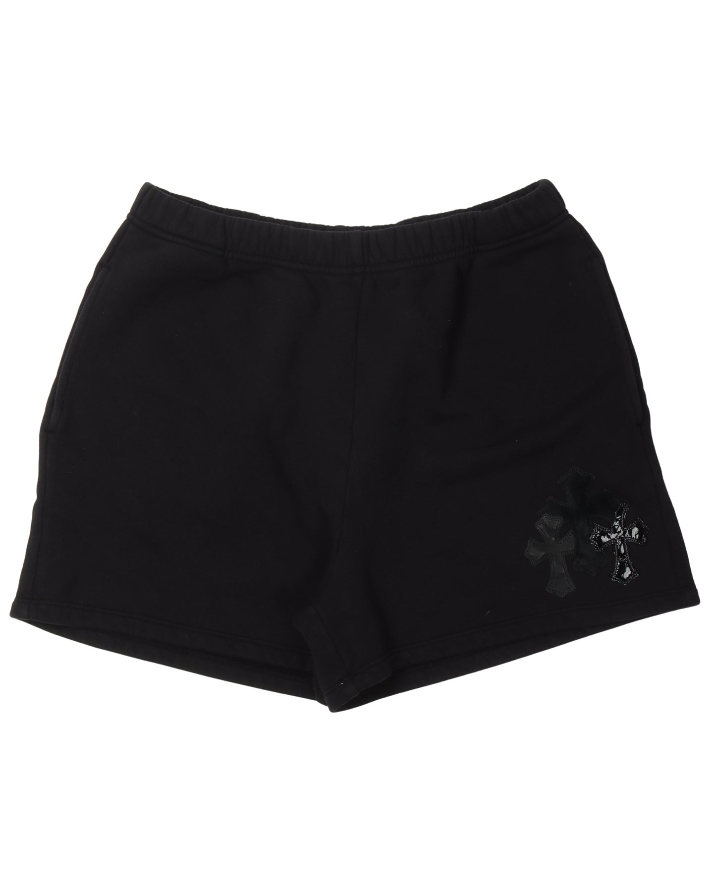 Black Cross Sweat Shorts