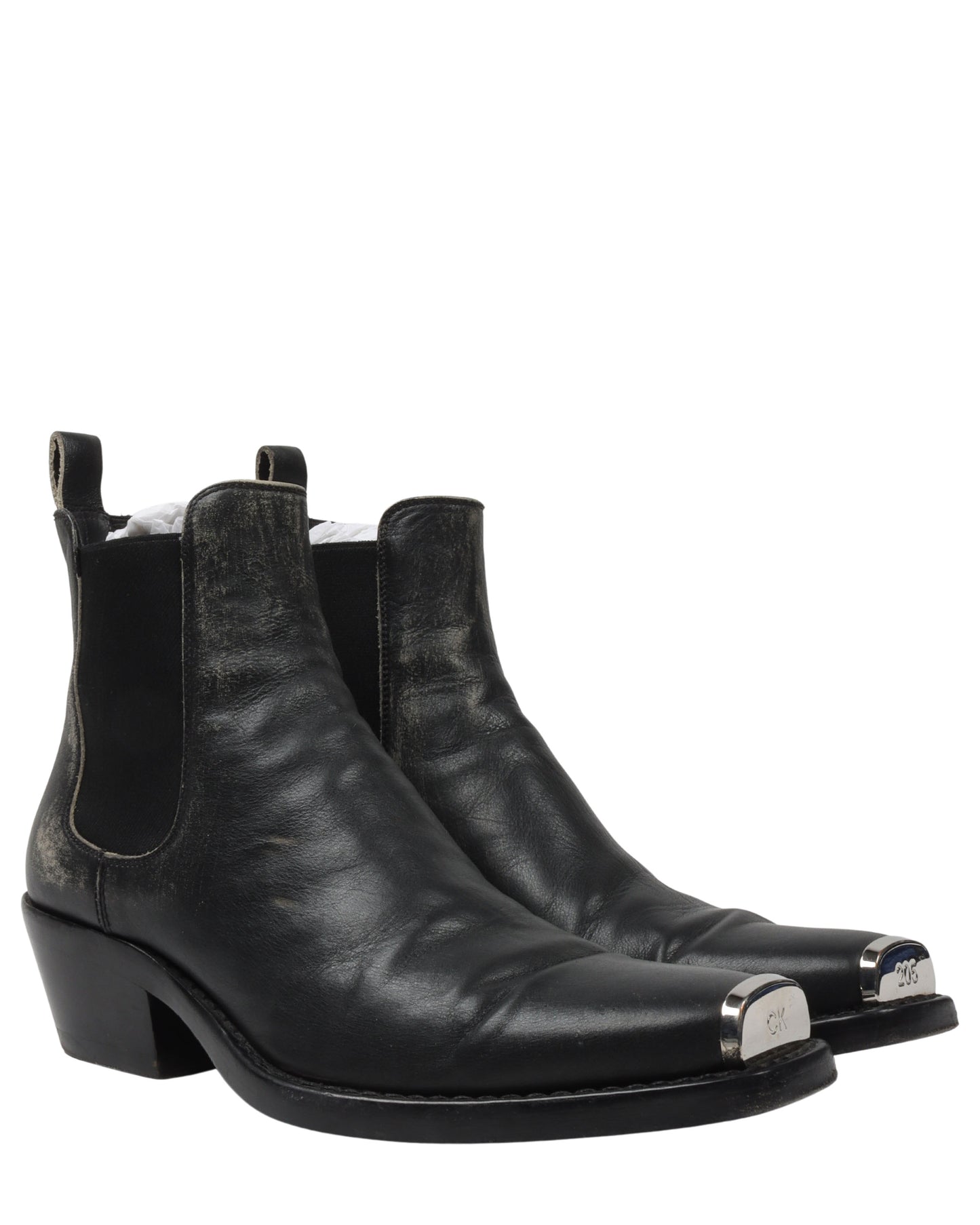 Distressed Western Chris Steel-Toe Chelsea Boots