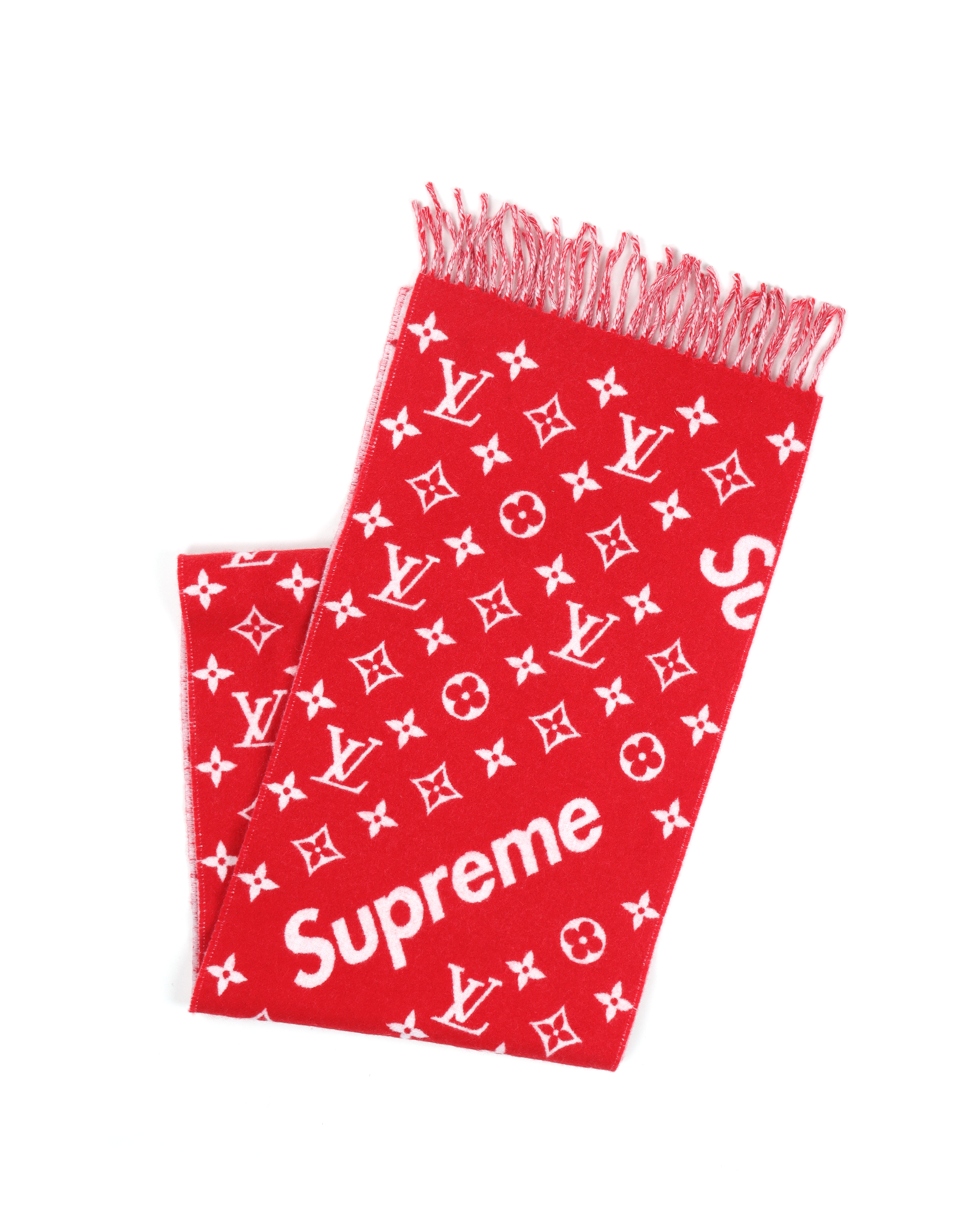 Supreme x Louis Vuitton Monogram Scarf Red