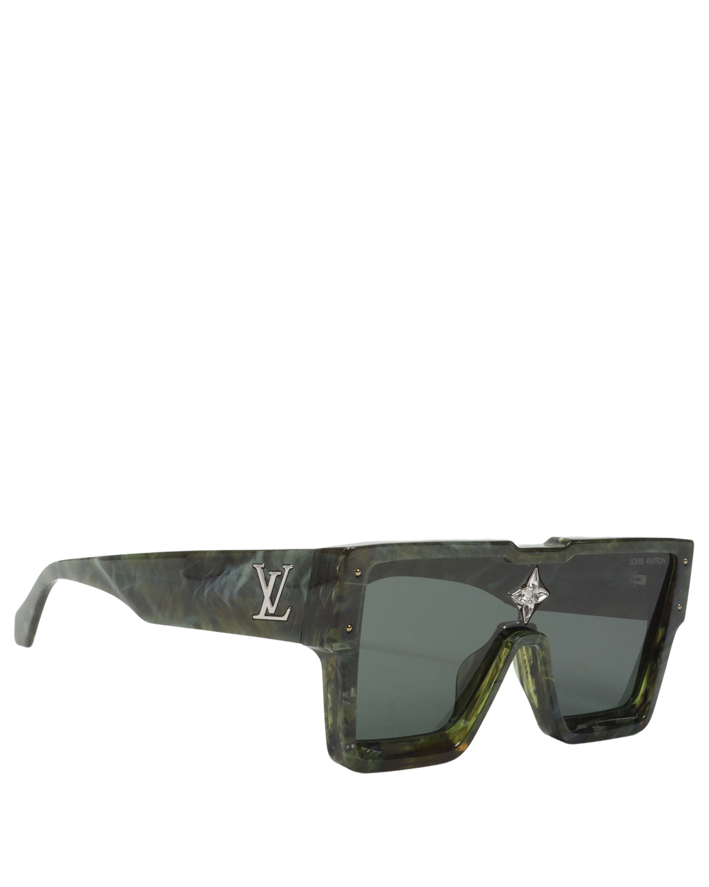 Louis Vuitton green Cyclone Sunglasses