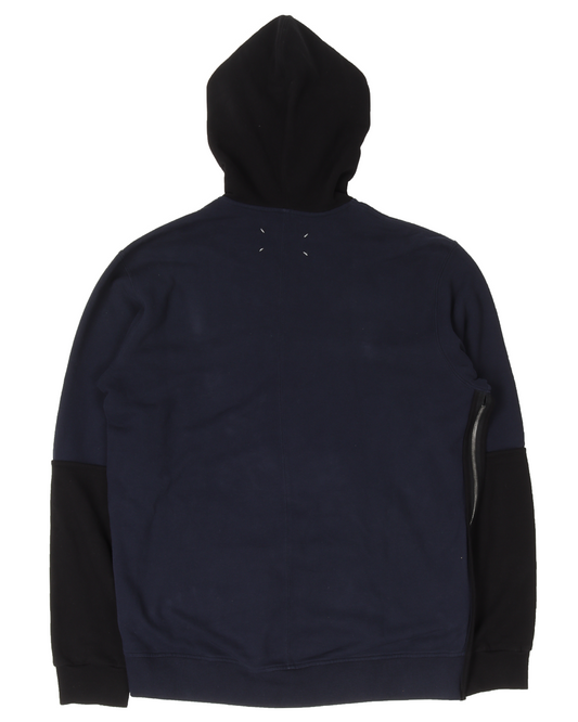 Two Tone Side Zip Up Hoodie