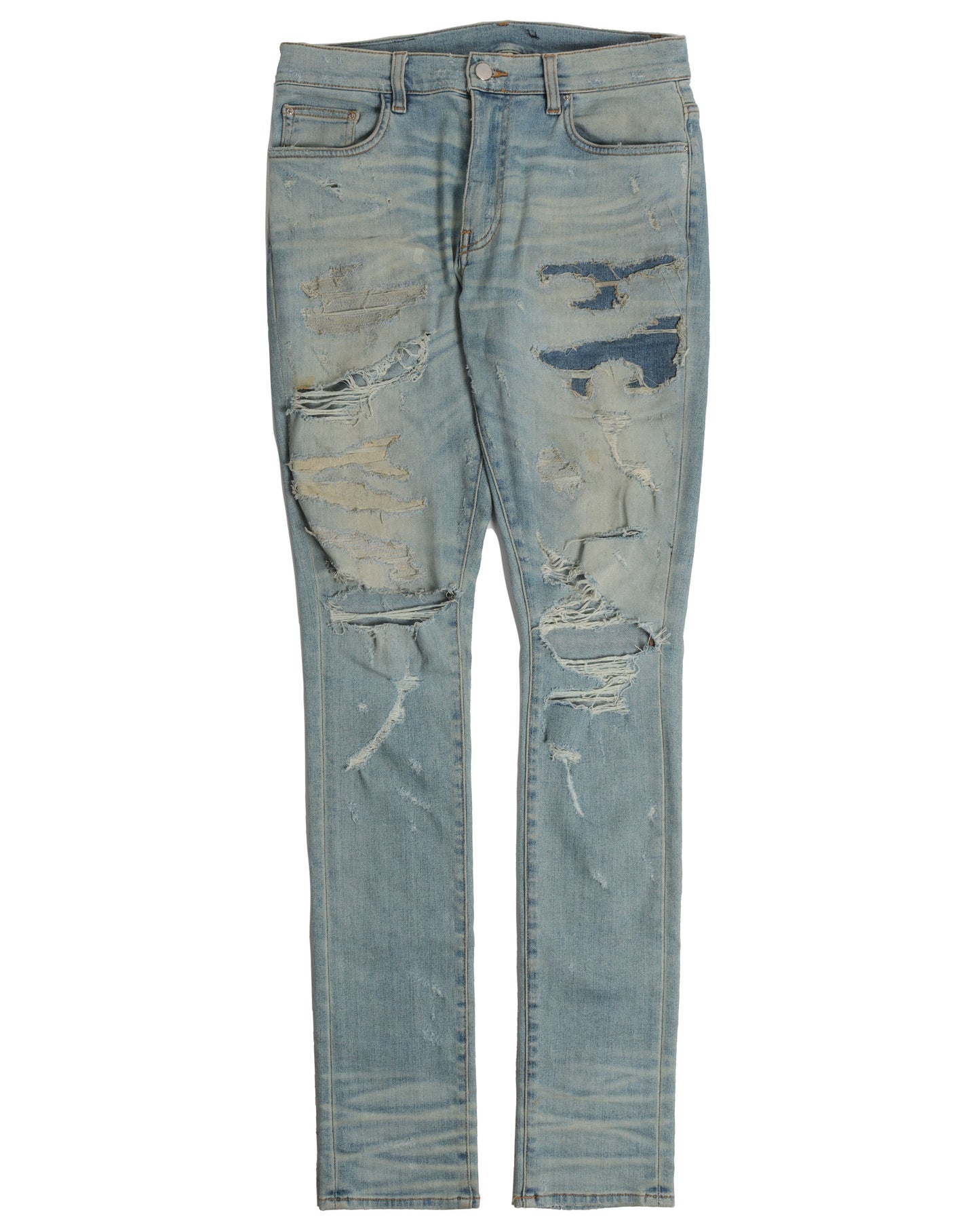 Faded Distressed Jeans