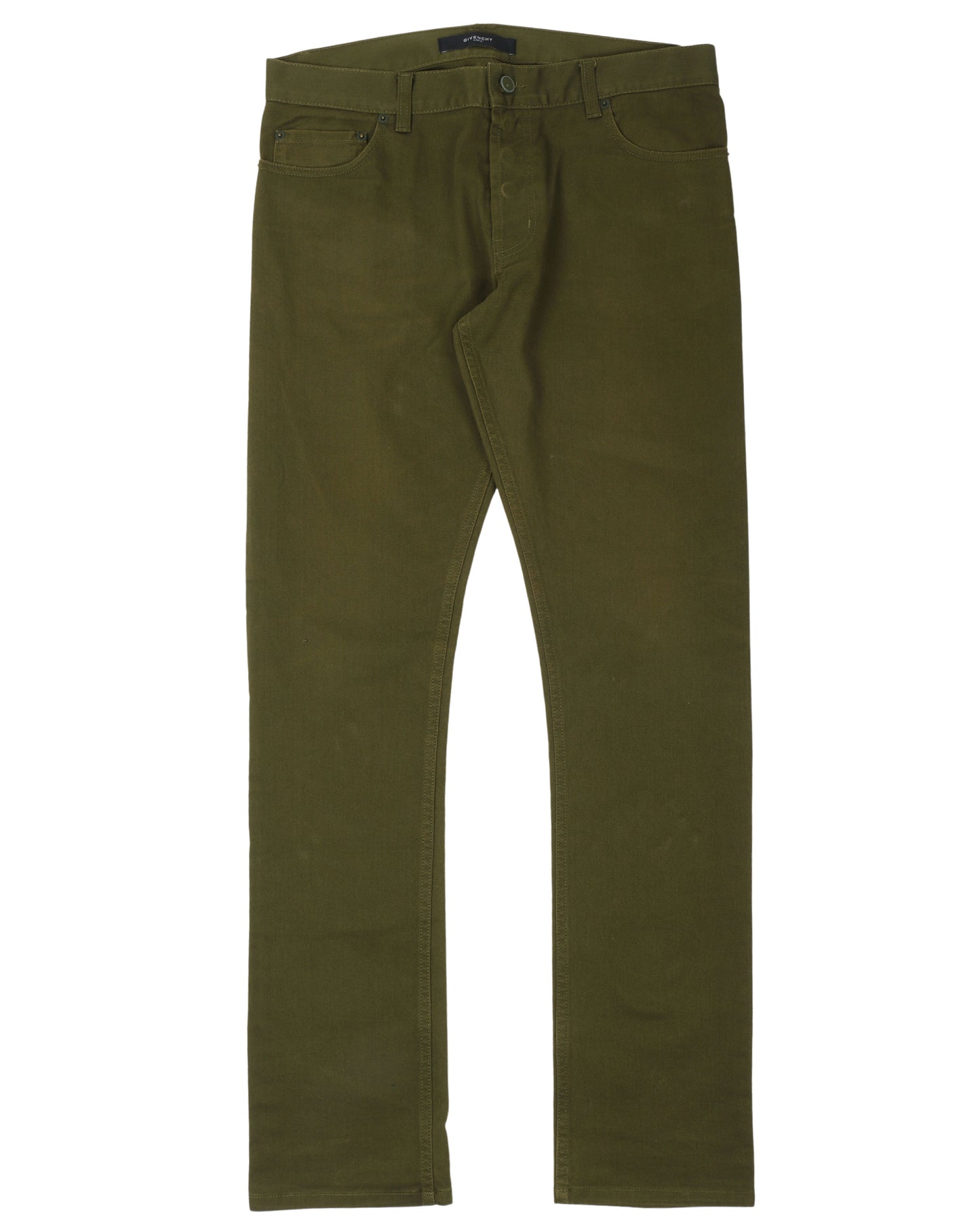 Olive Slim-Fit Denim