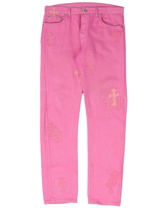 Levi's Cross Patch Denim Sex Records Neon Pink