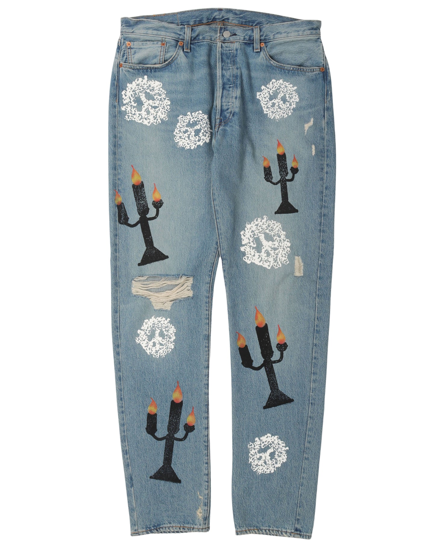 Virgil Abloh Cotton Wreath Jeans