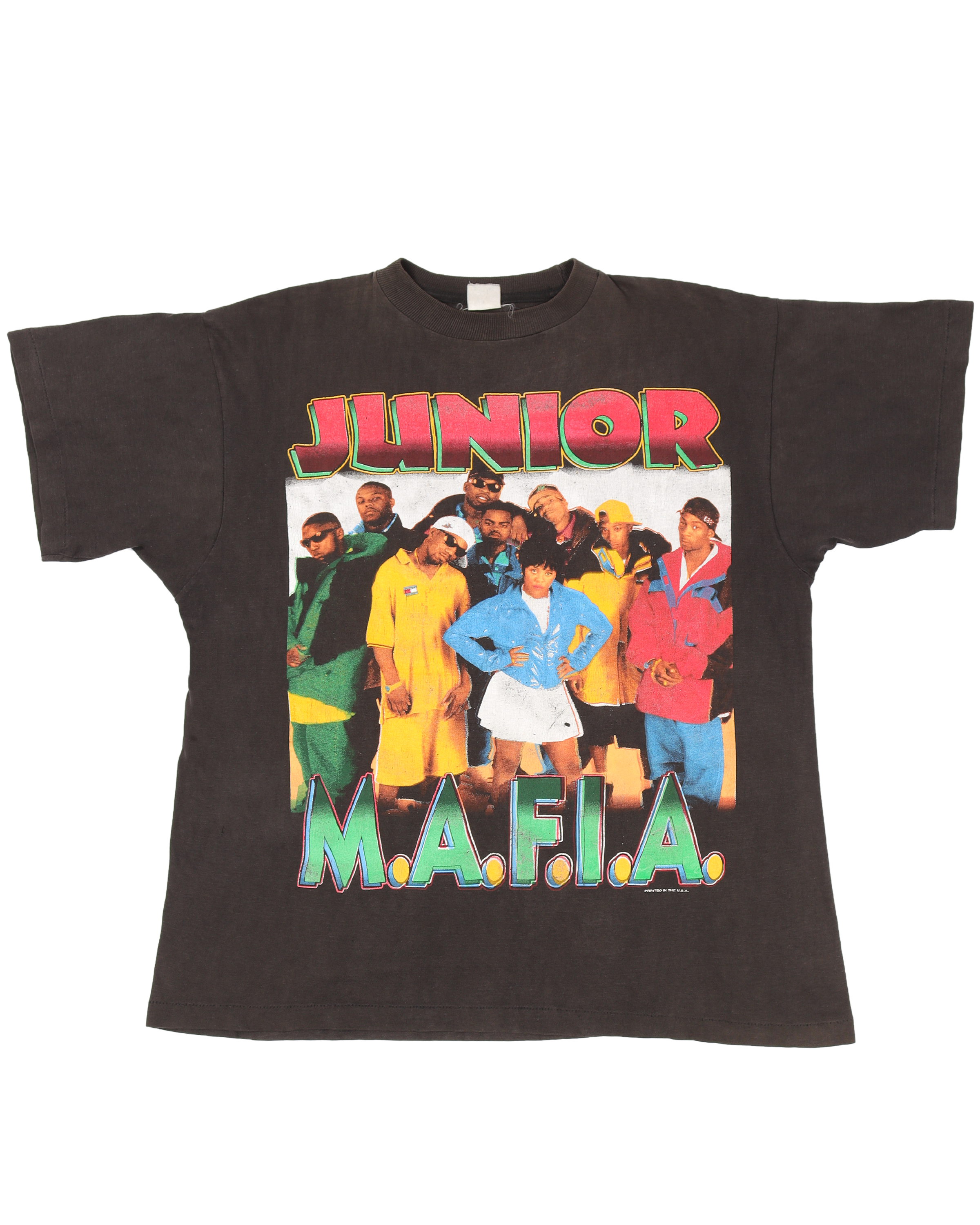 kabine Sobriquette i stedet Vintage Junior Mafia Graphic Print T-Shirt