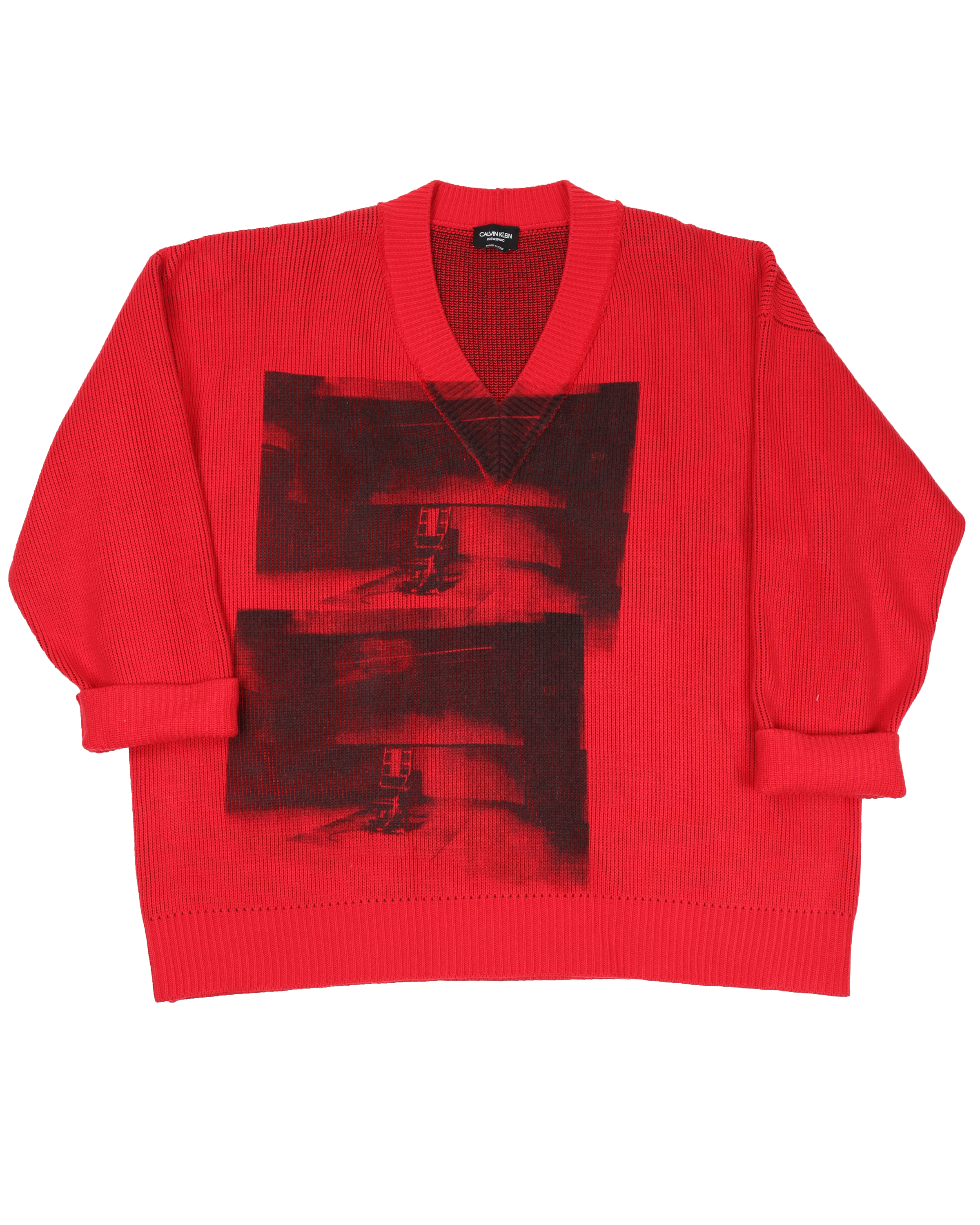 CALVIN KLEIN 205W39NYC Oversized V-Neck Warhol Sweater – Justin Reed