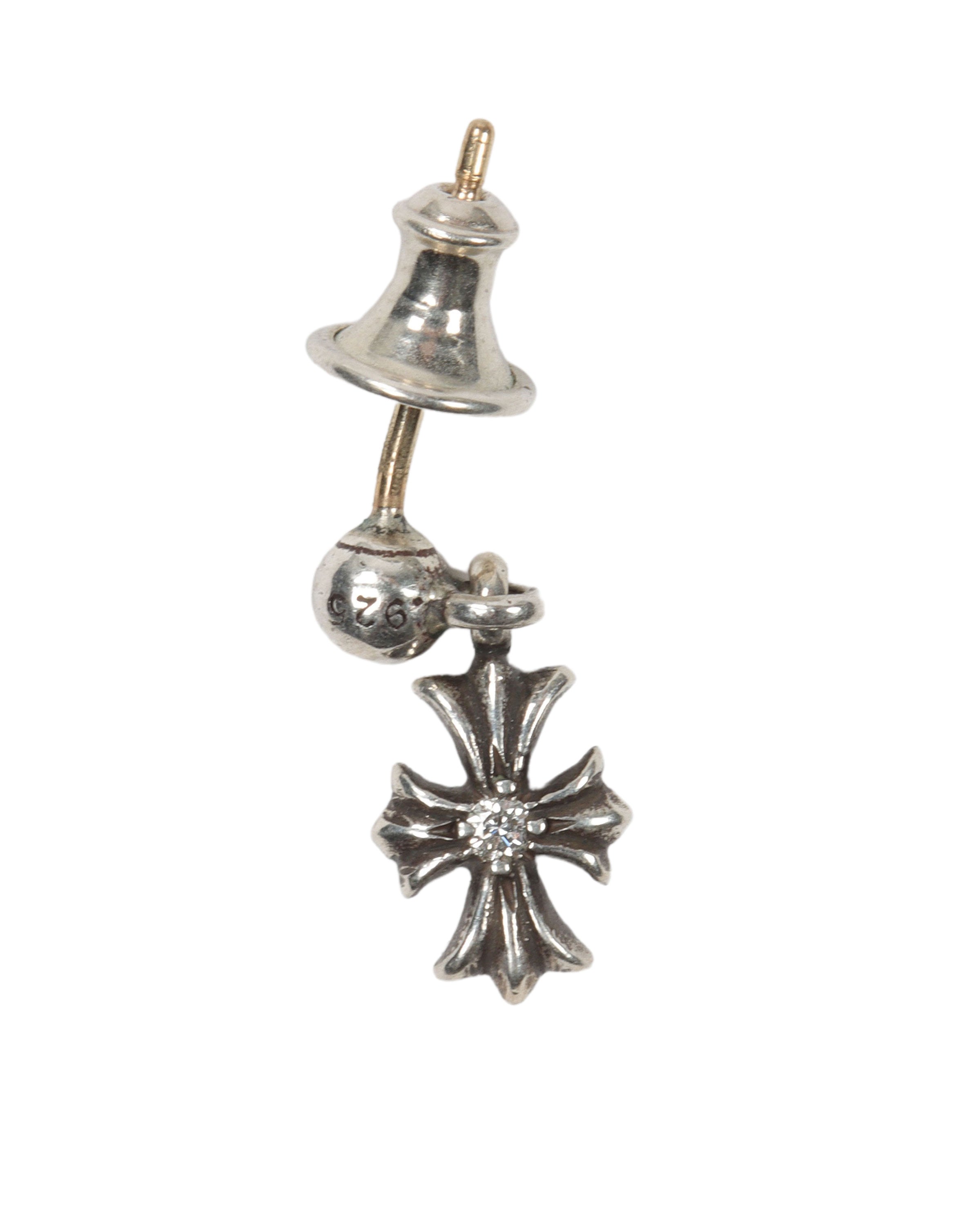 Chrome Hearts Diamond Cross Earring