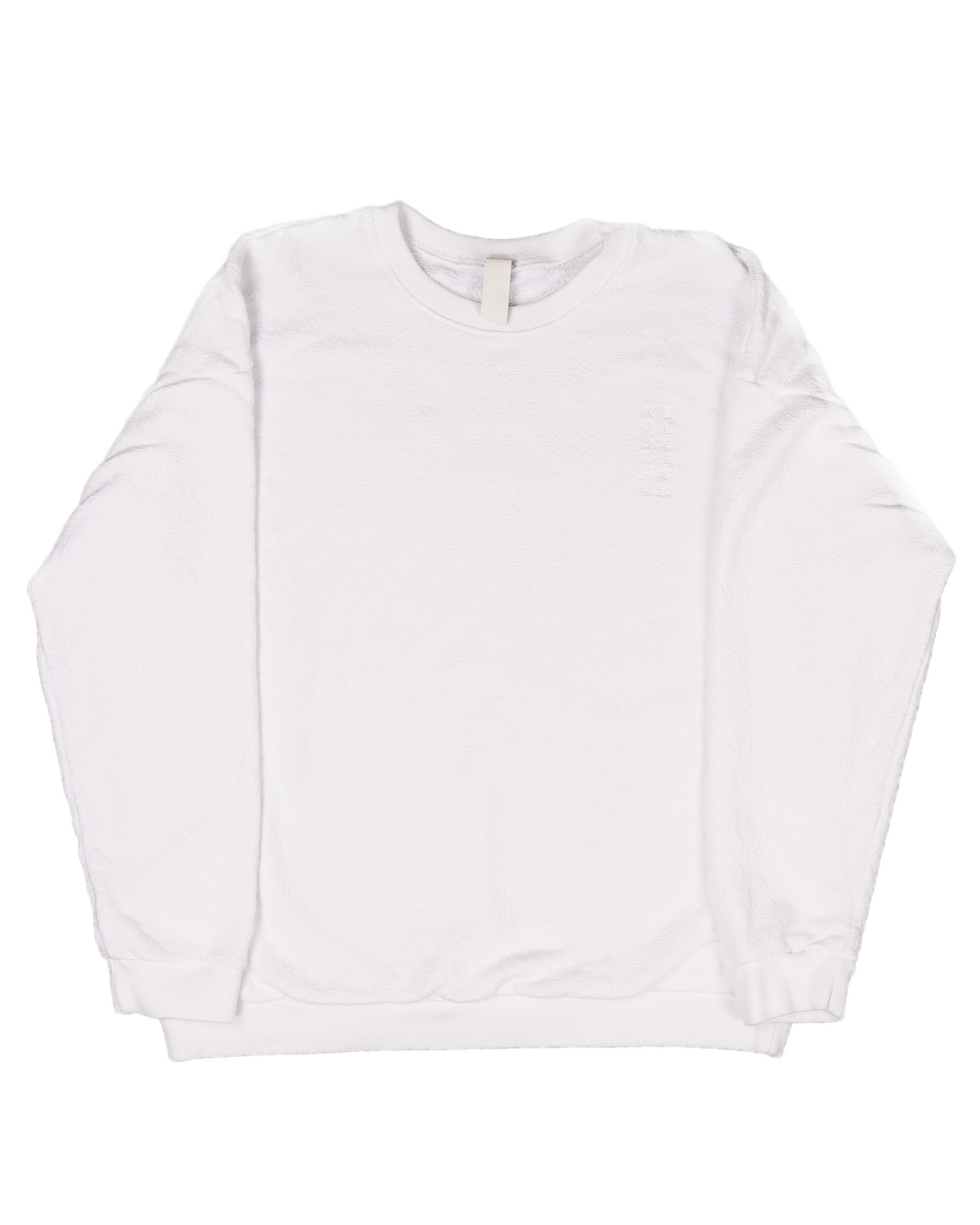 White Tonal Cross Sweatshirt