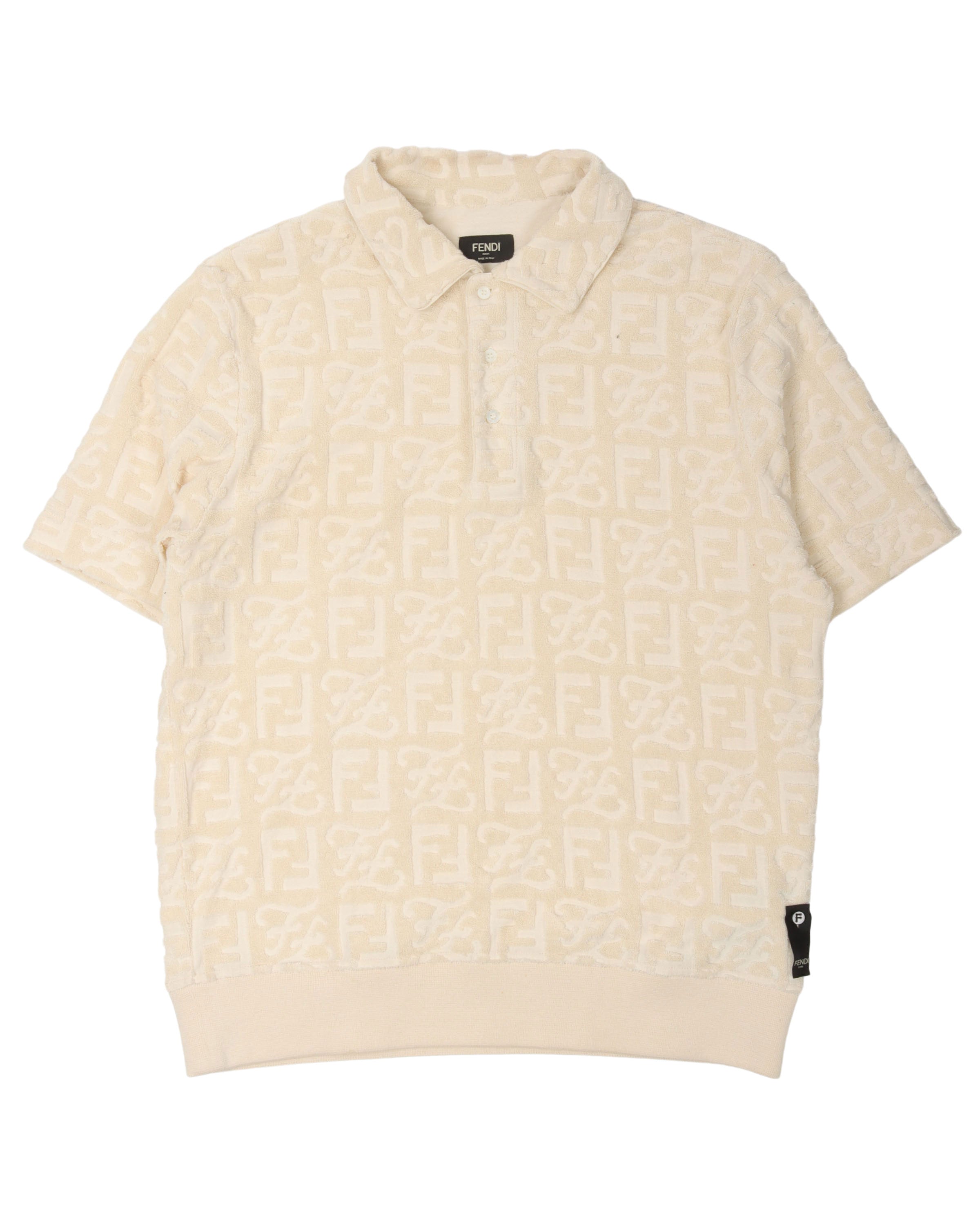 Fendi Terry Cloth Polo Shirt
