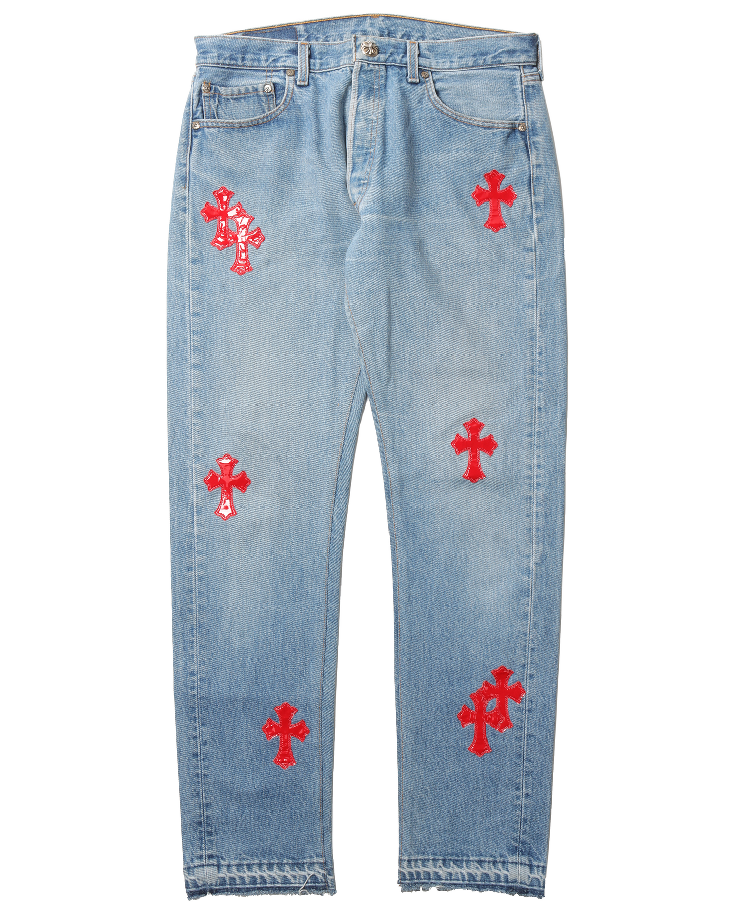 Levi's Patent Leather Cross Patch Denim