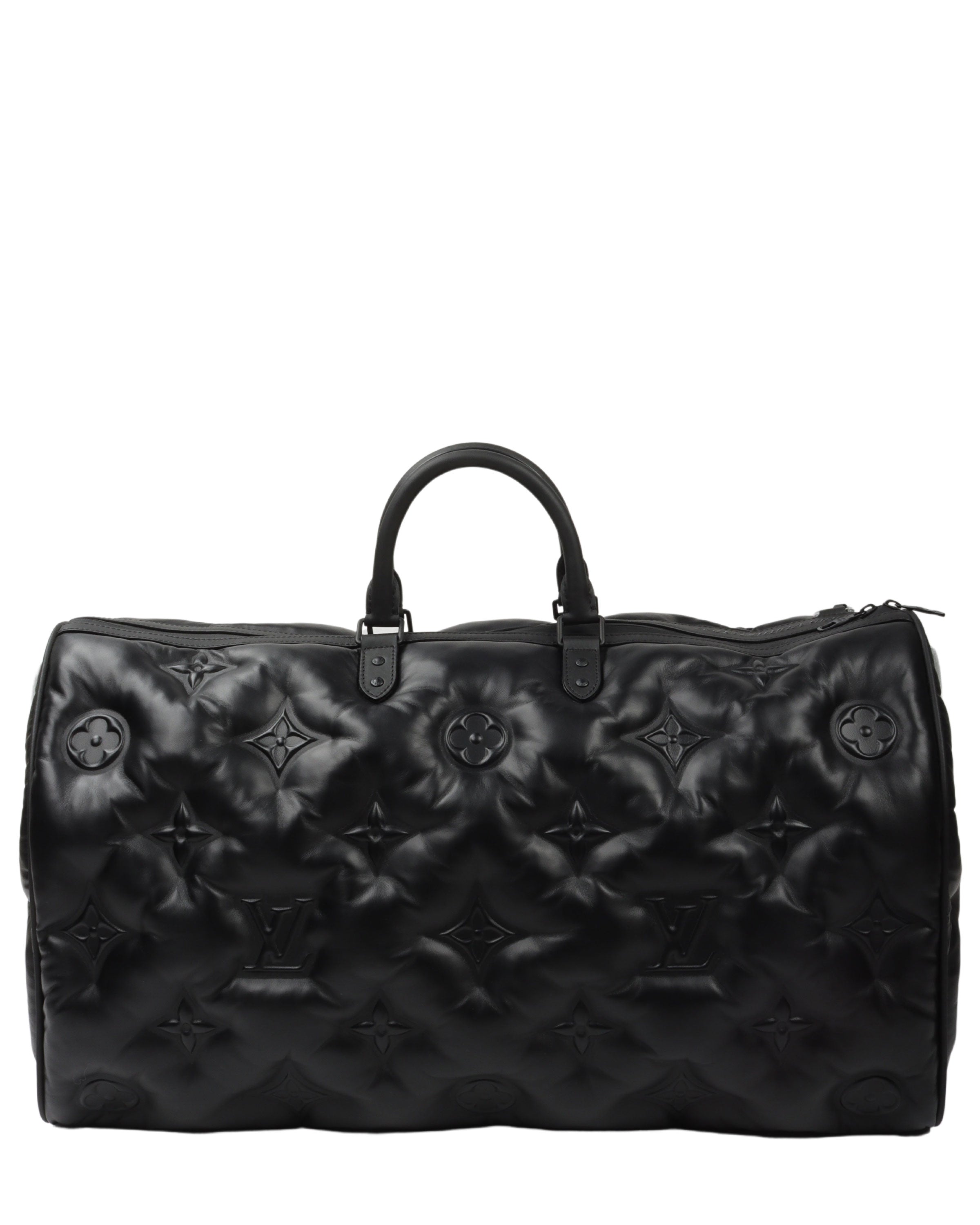 Louis Vuitton Sleepall Monogram Puffer 60 Black in Lambskin with Matte  Black/Transparent Plastic - US