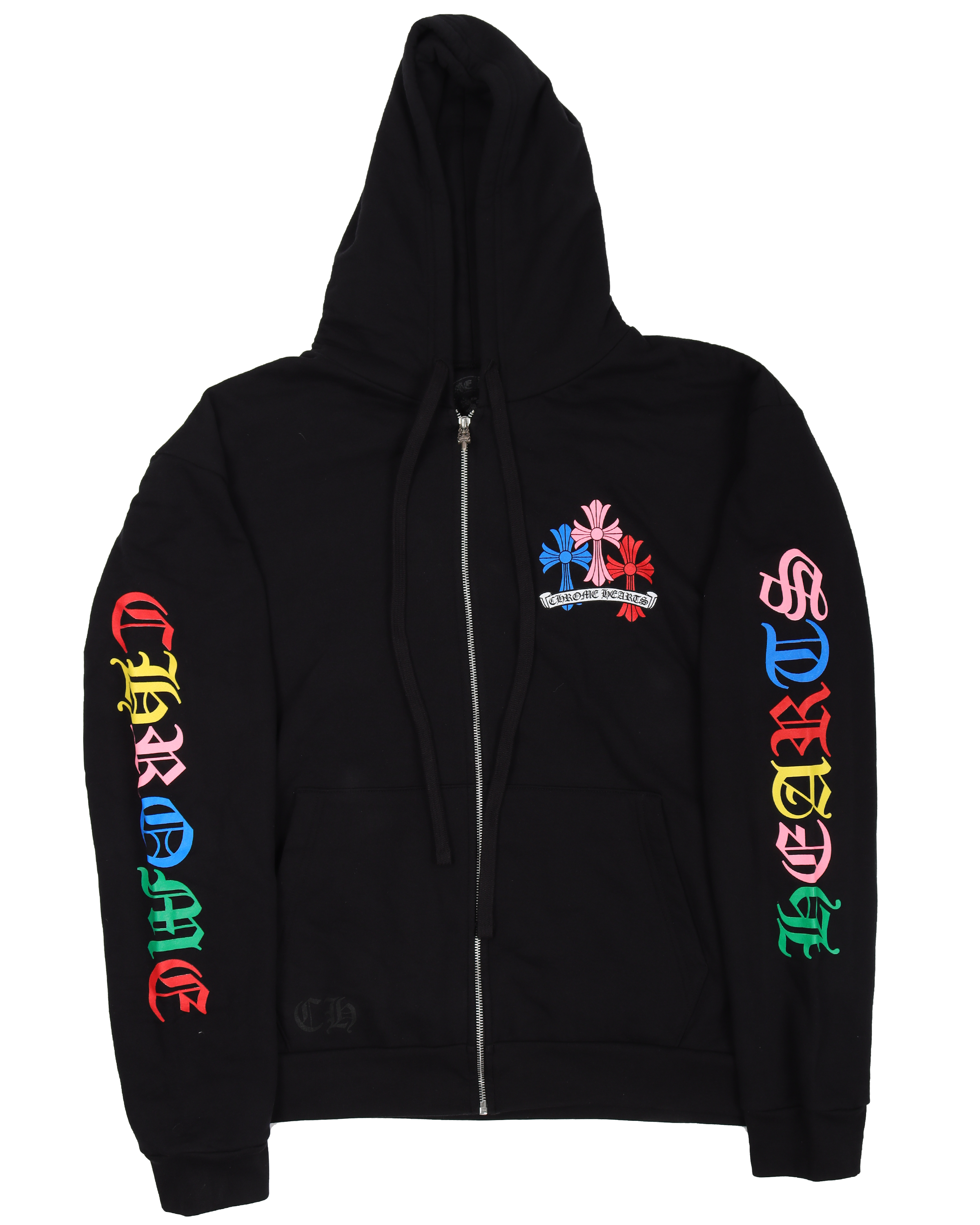 Zip-up jersey sweatshirt with logo band in Multicolor for