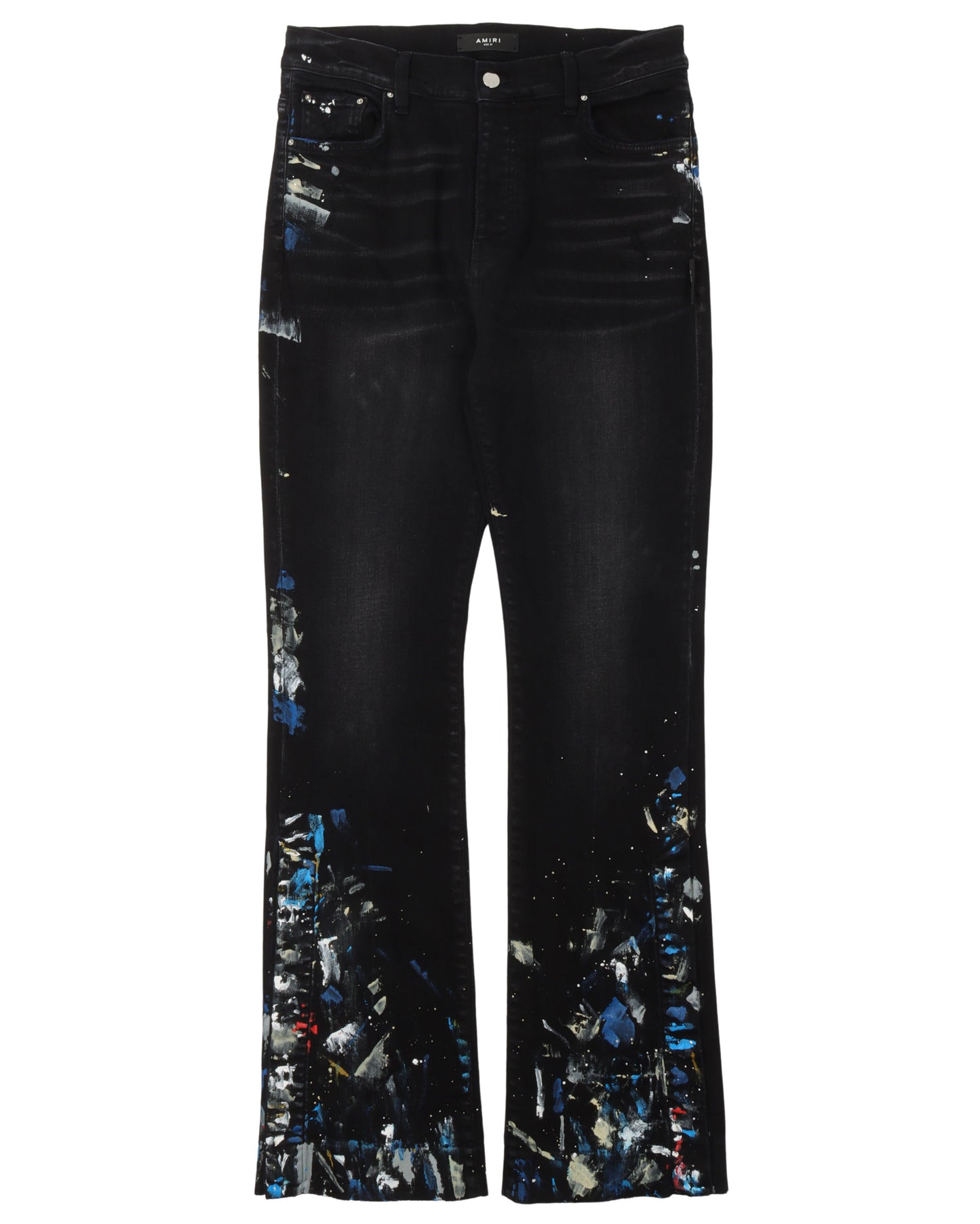 Paint Splatter Flare Jeans