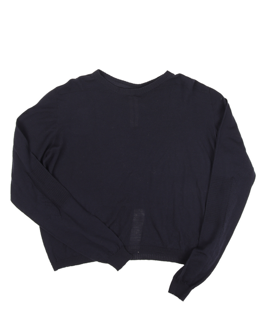FW20 Oversized Cropped Biker Sweater (Navy)
