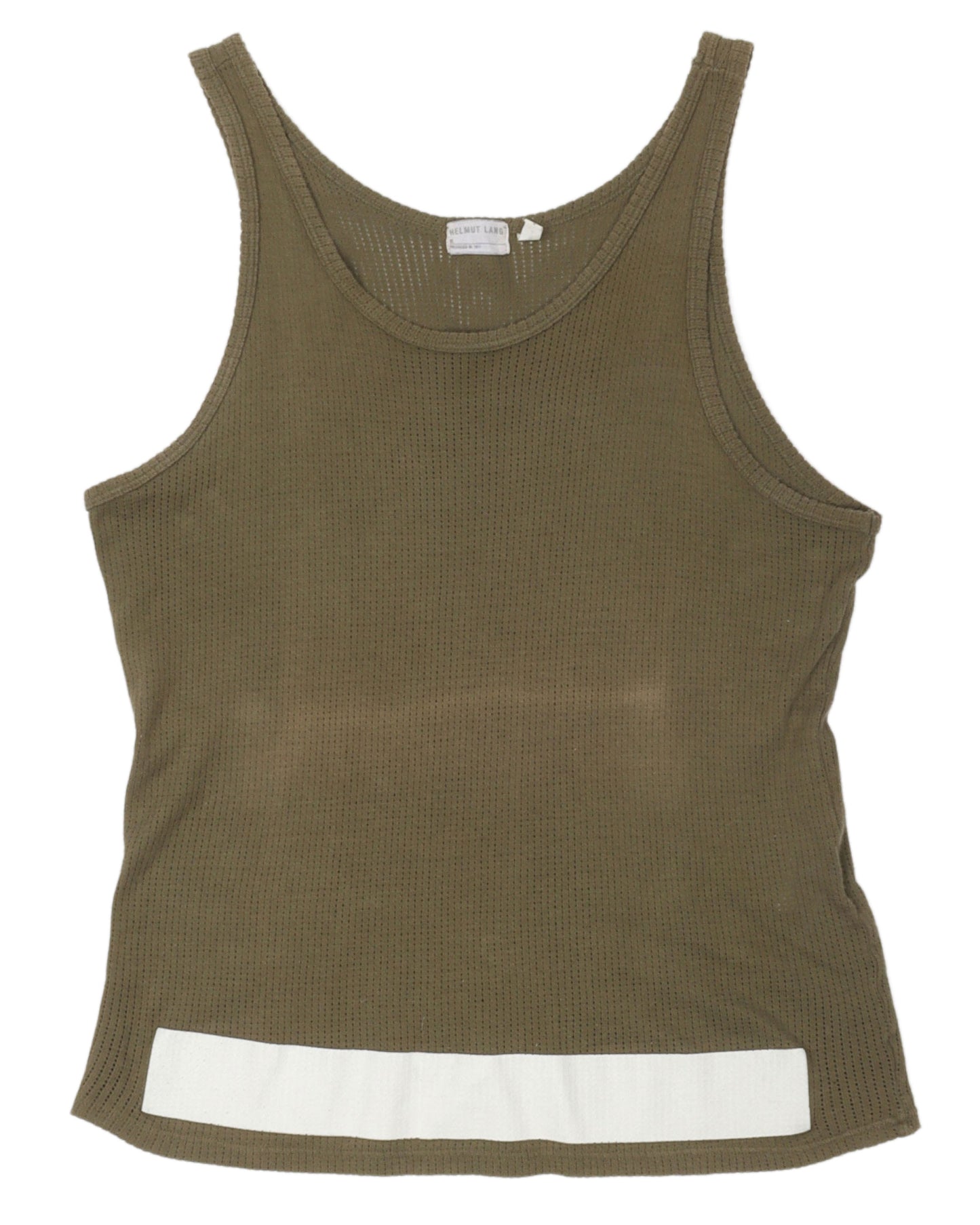 White Strip Tank Top