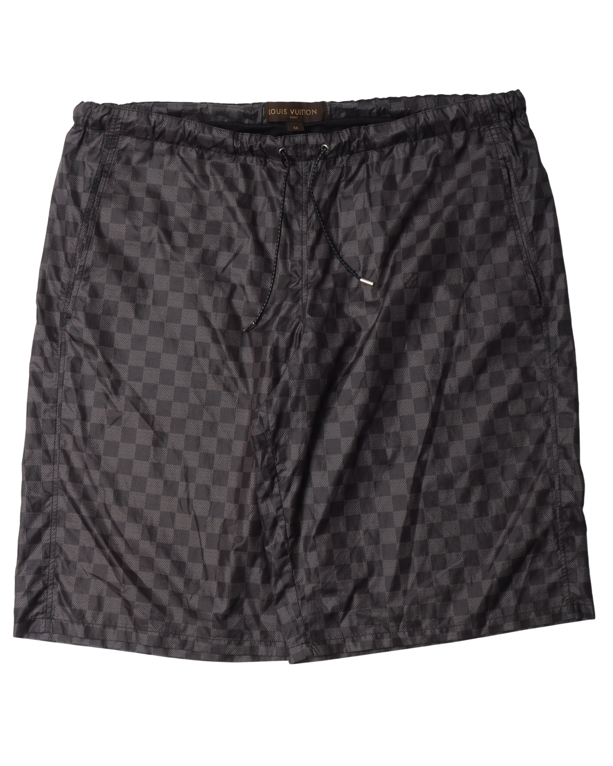 Louis Vuitton Damier Graphite Swim Trunks - Grey, 10.5 Rise Swimwear,  Clothing - LOU143820
