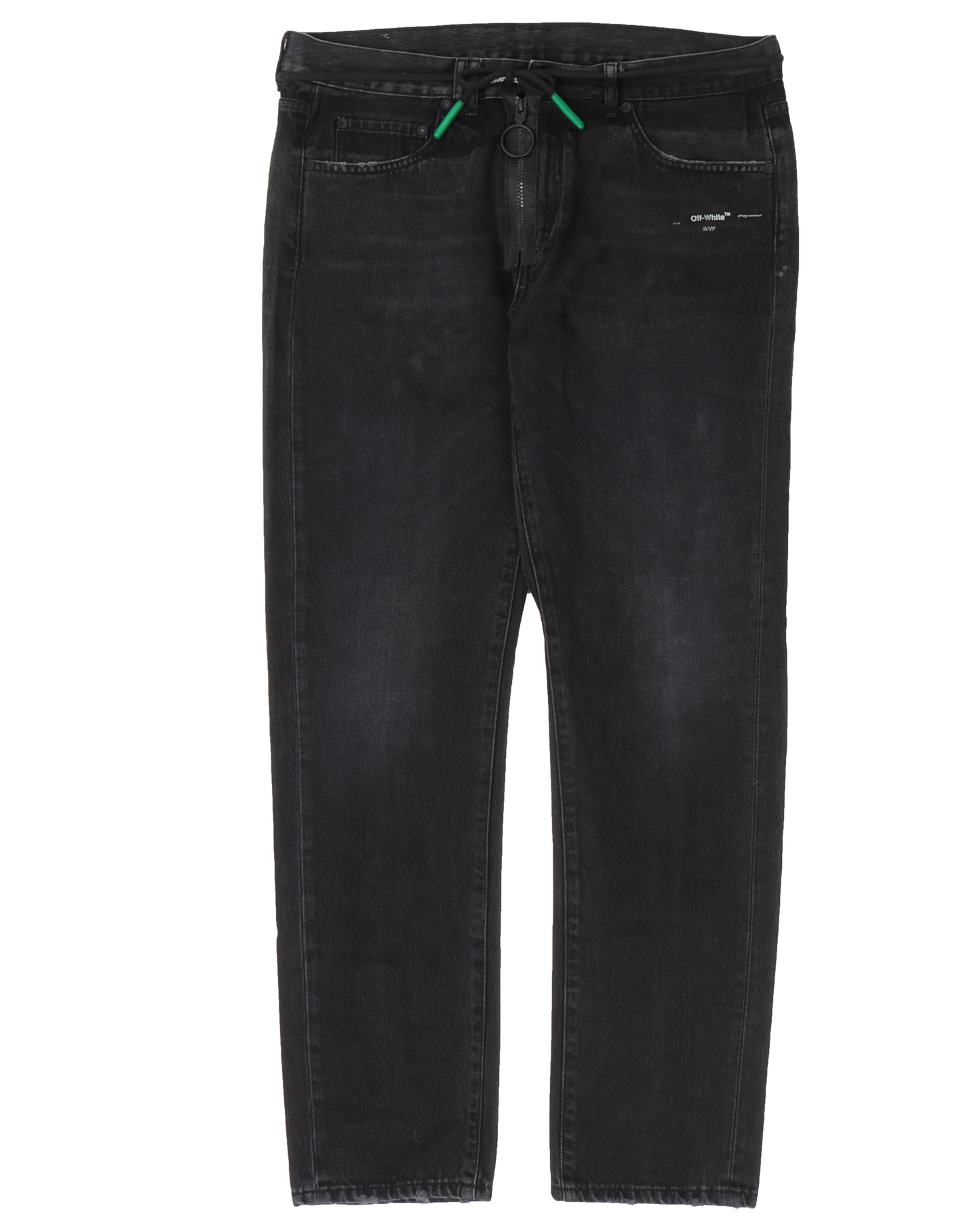 Faded Black Jeans w/ Shoelace Belt