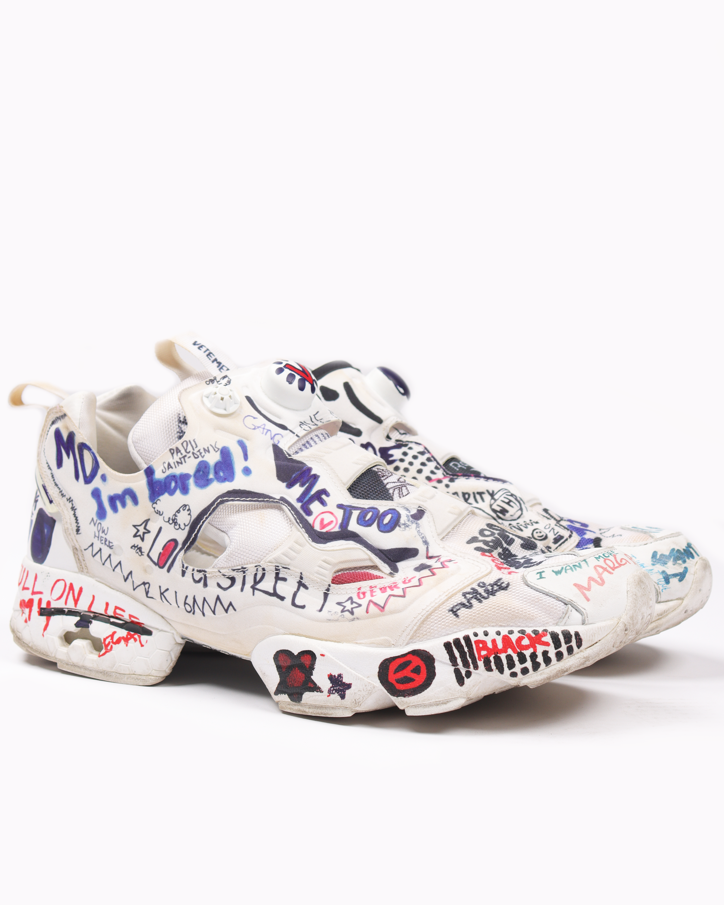 Vetements x reebok shop instapump fury graffiti