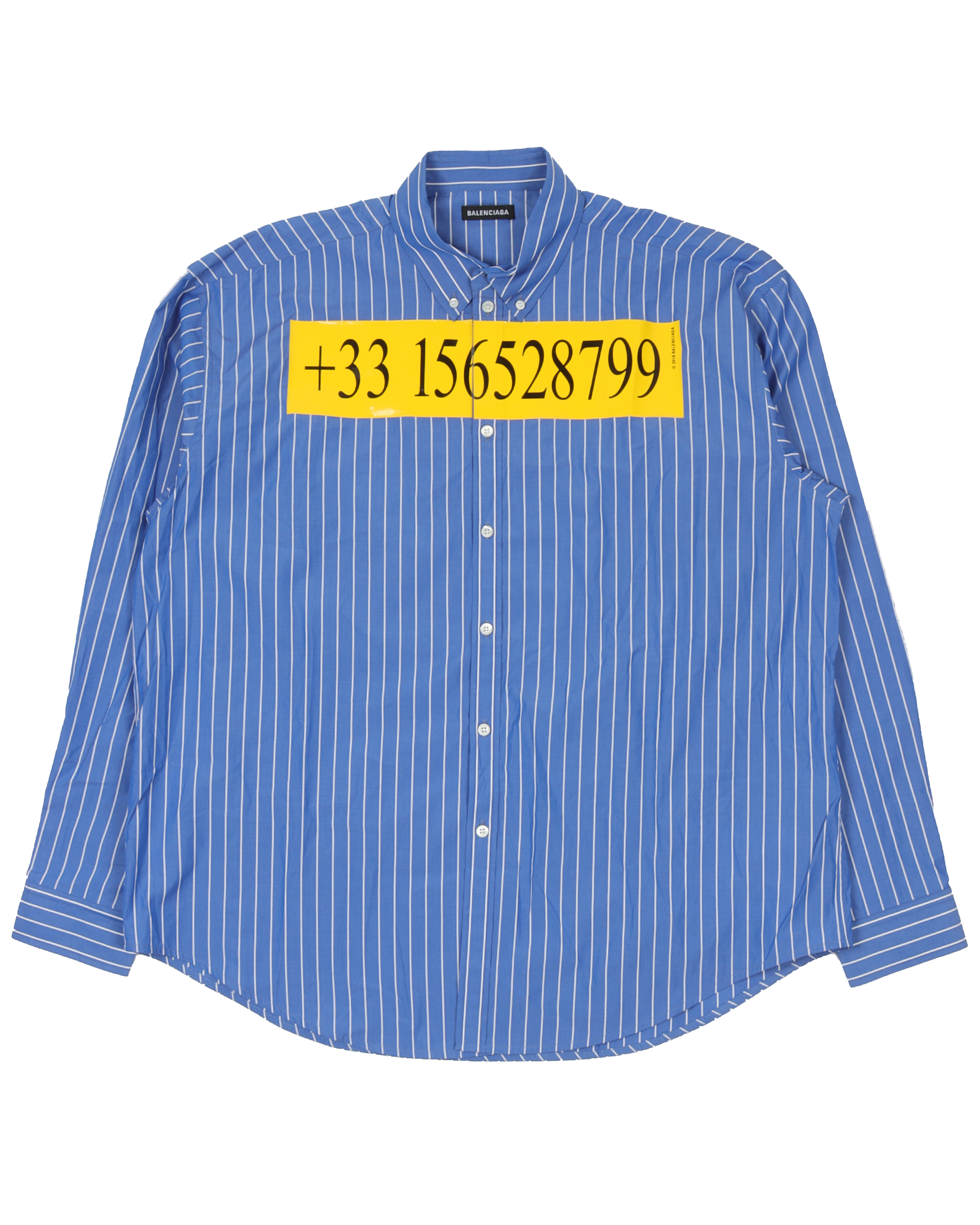 Balenciaga Phone Number Stripped Shirt