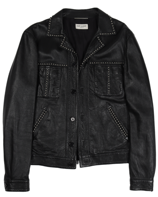 SS16 Surf Sounds Studded Leather Jacket