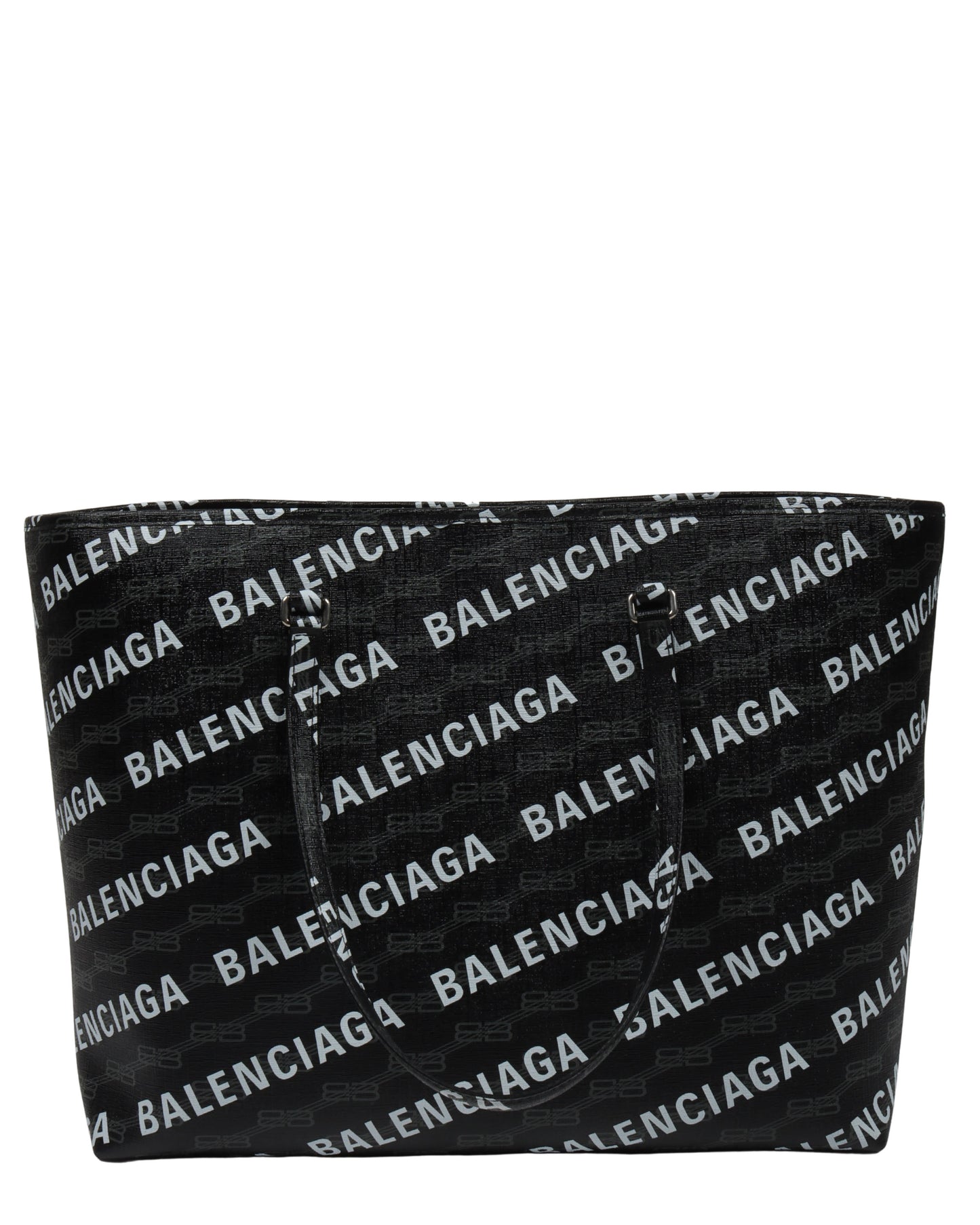 Monogram Jacquard Leather Tote Bag