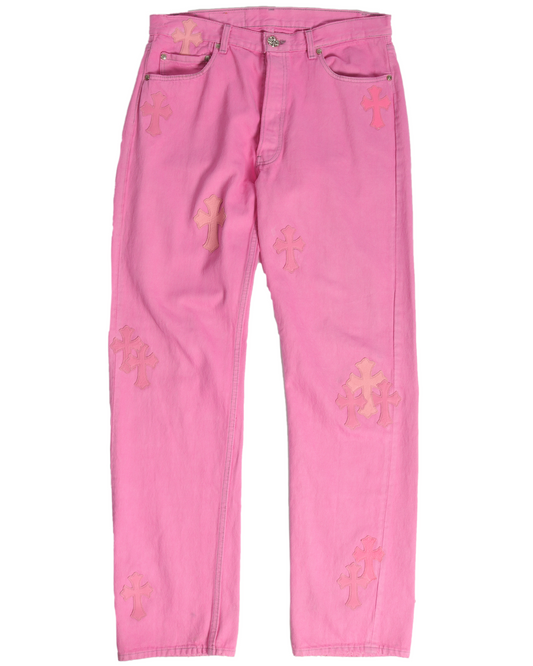 Levi's Cross Patch Denim Sex Records Neon Pink