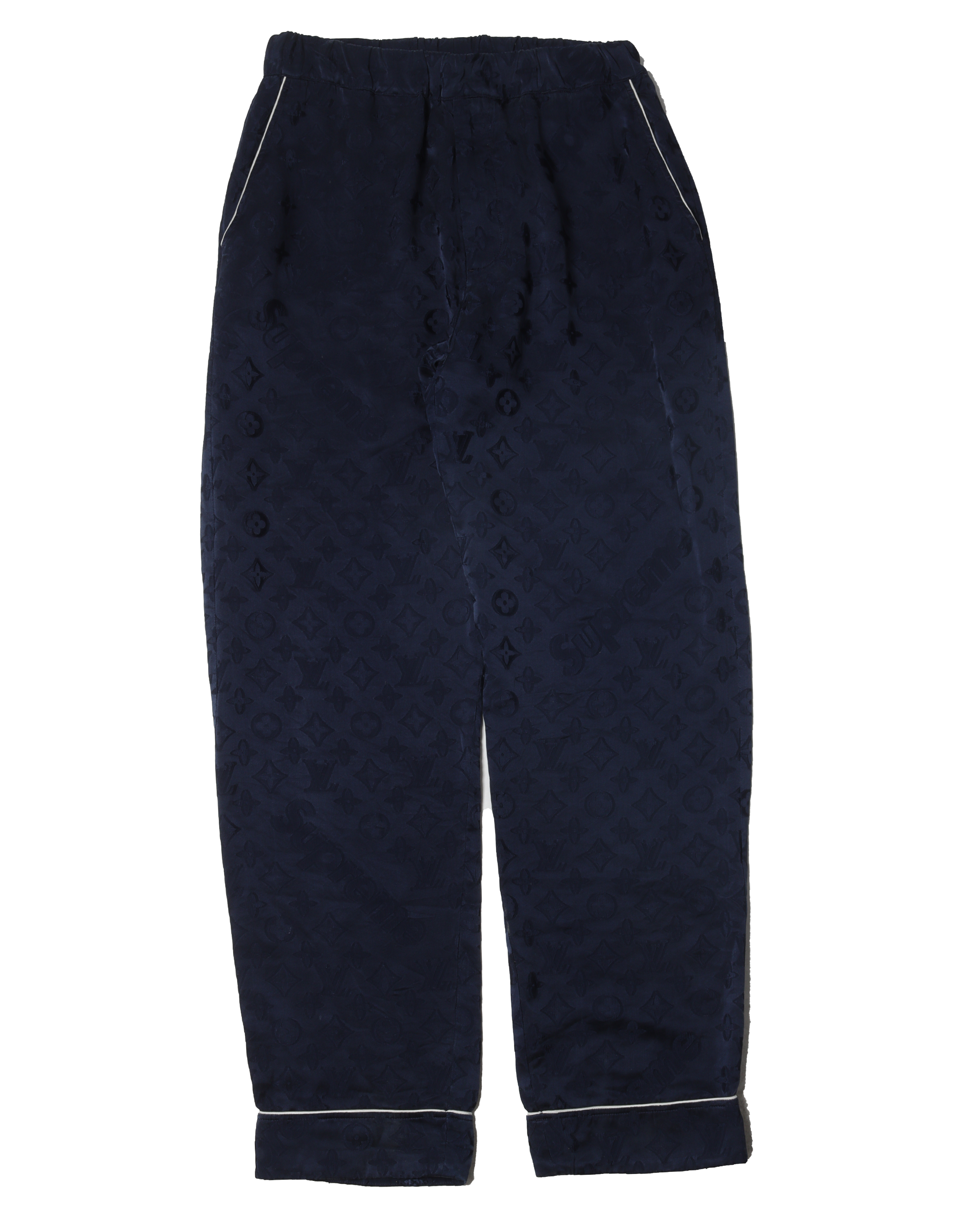 Louis Vuitton Louis Vuitton Monogram Silk Light Blue Pajama Shirt + Shorts