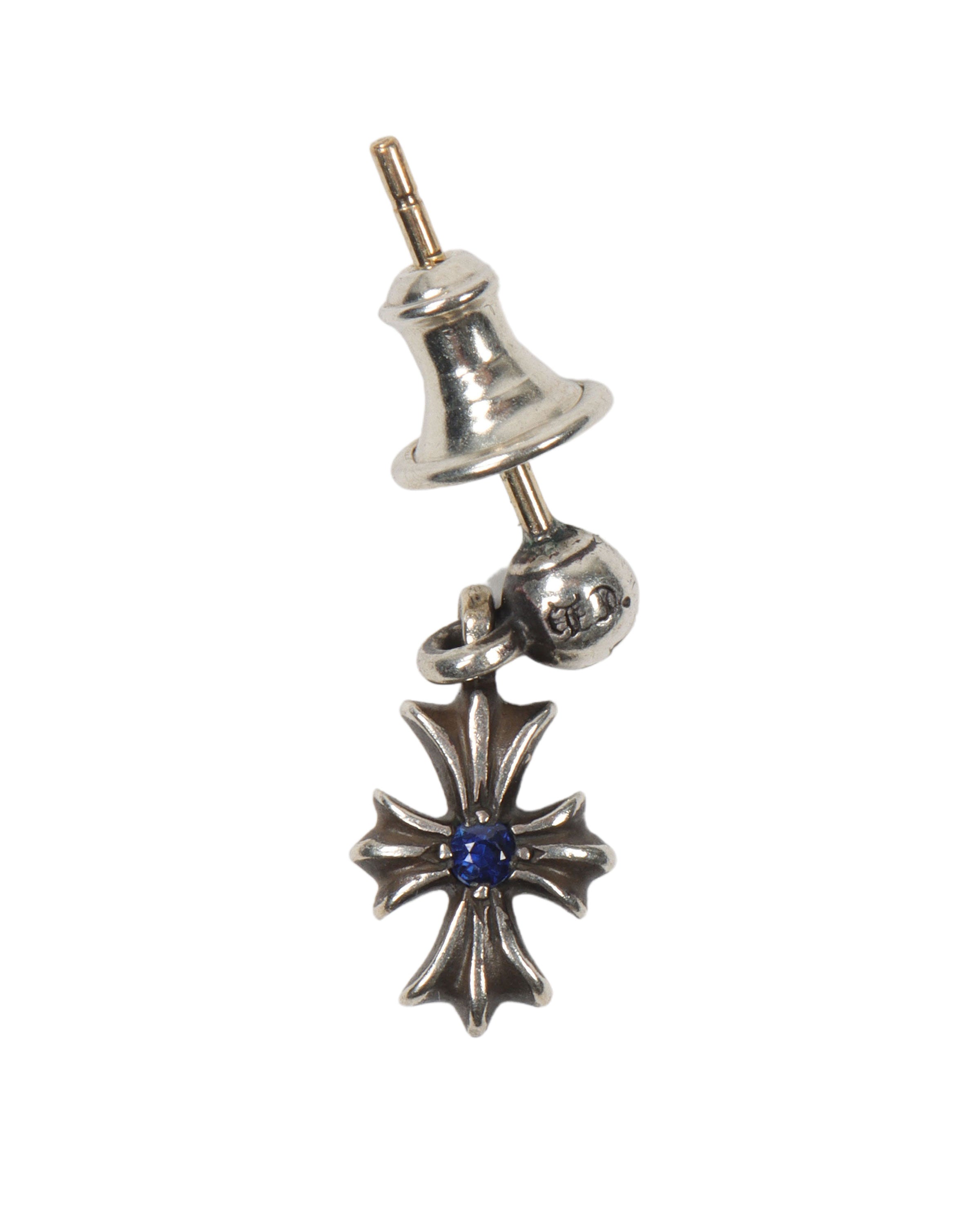 Chrome Hearts Sapphire Cross Earring