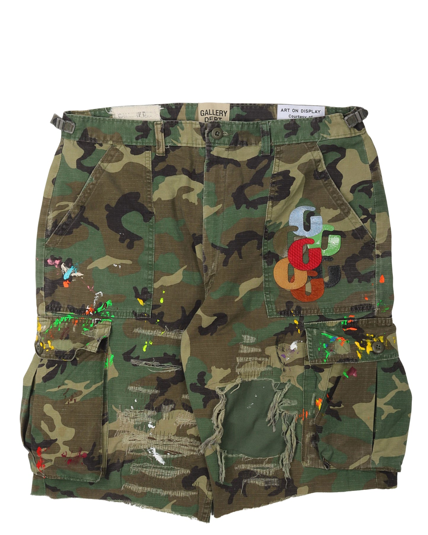 Camouflage "G" Patch Cargo Shorts