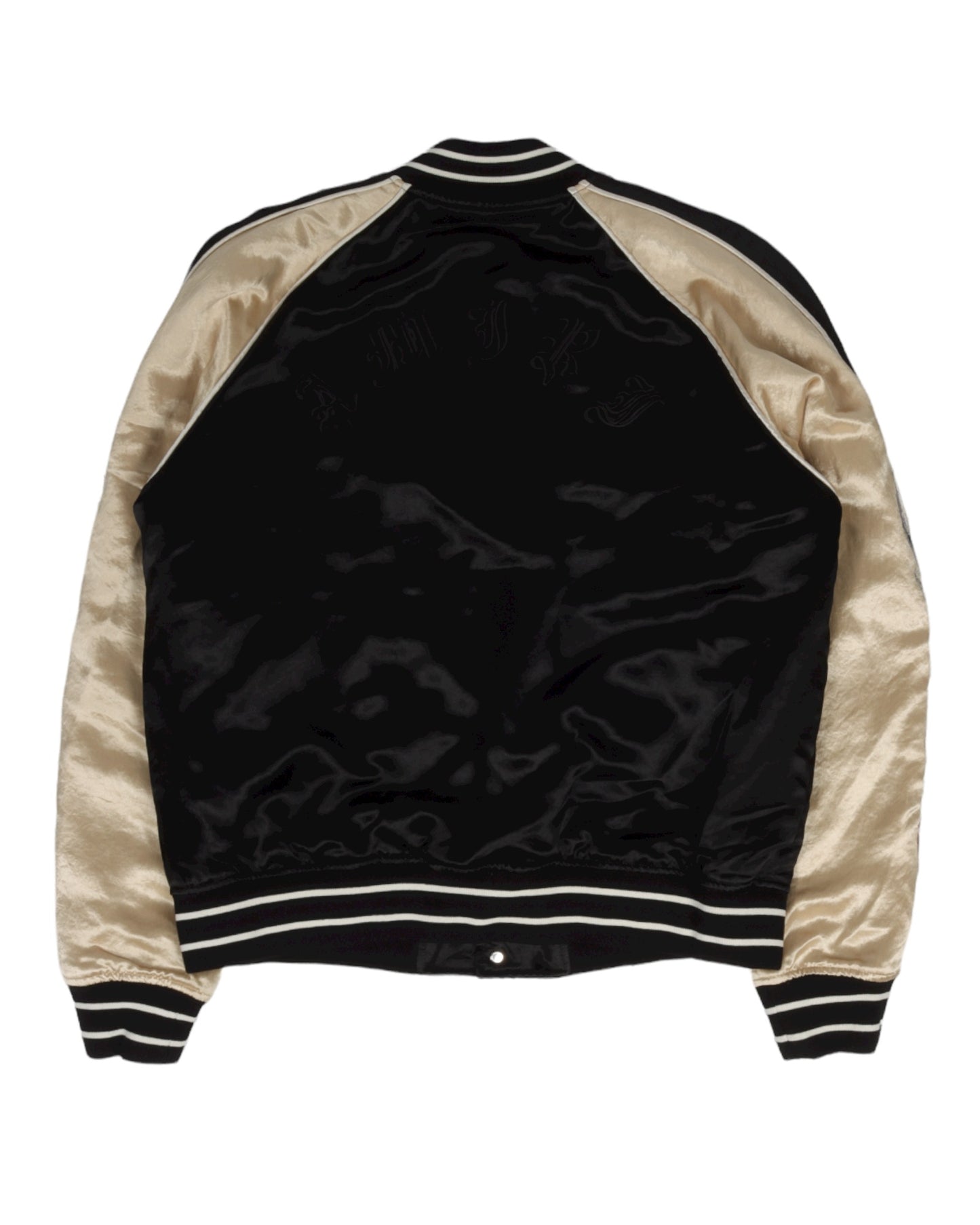 Black Satin Flame Souvenir Jacket