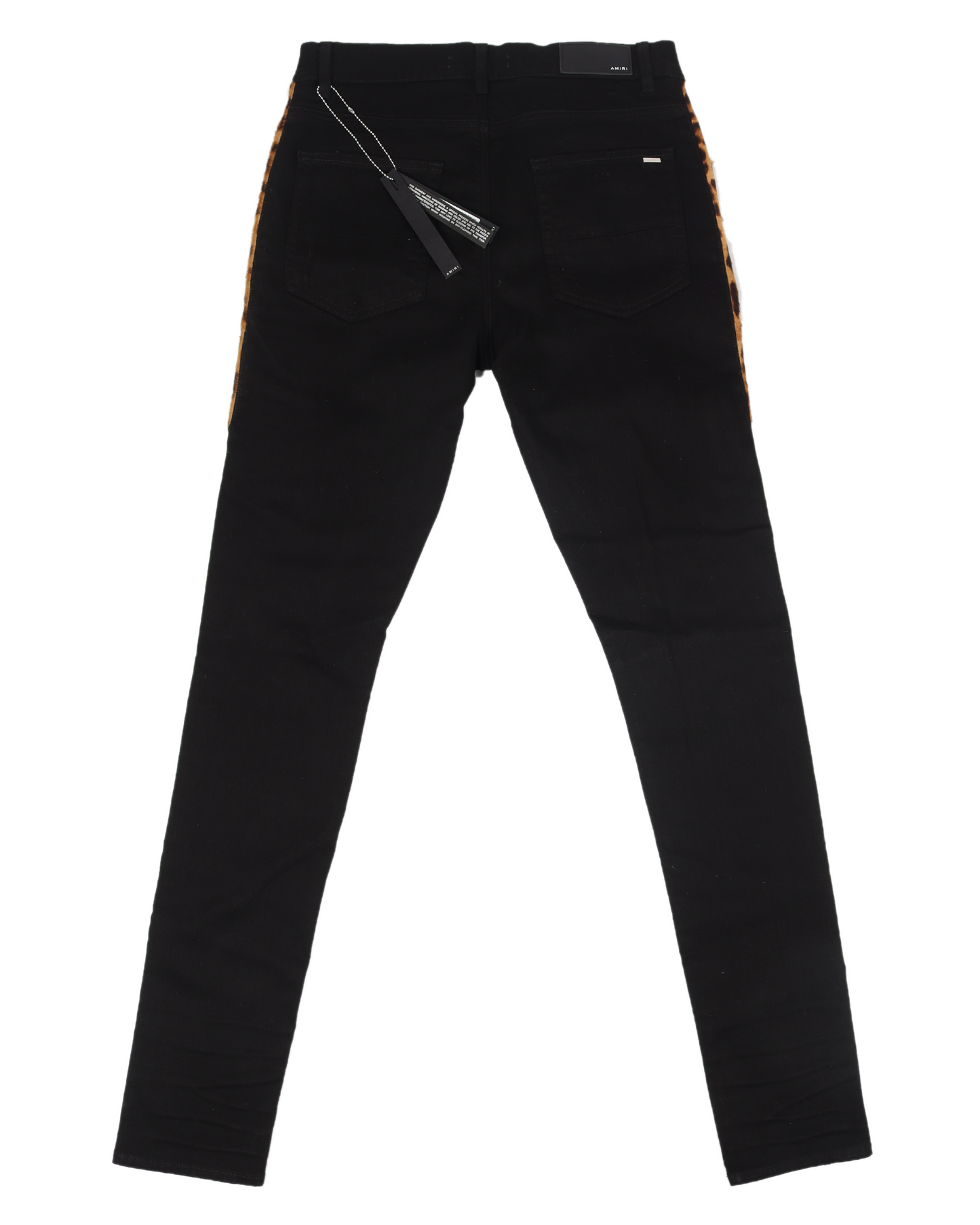 Black Denim/Leopard Print